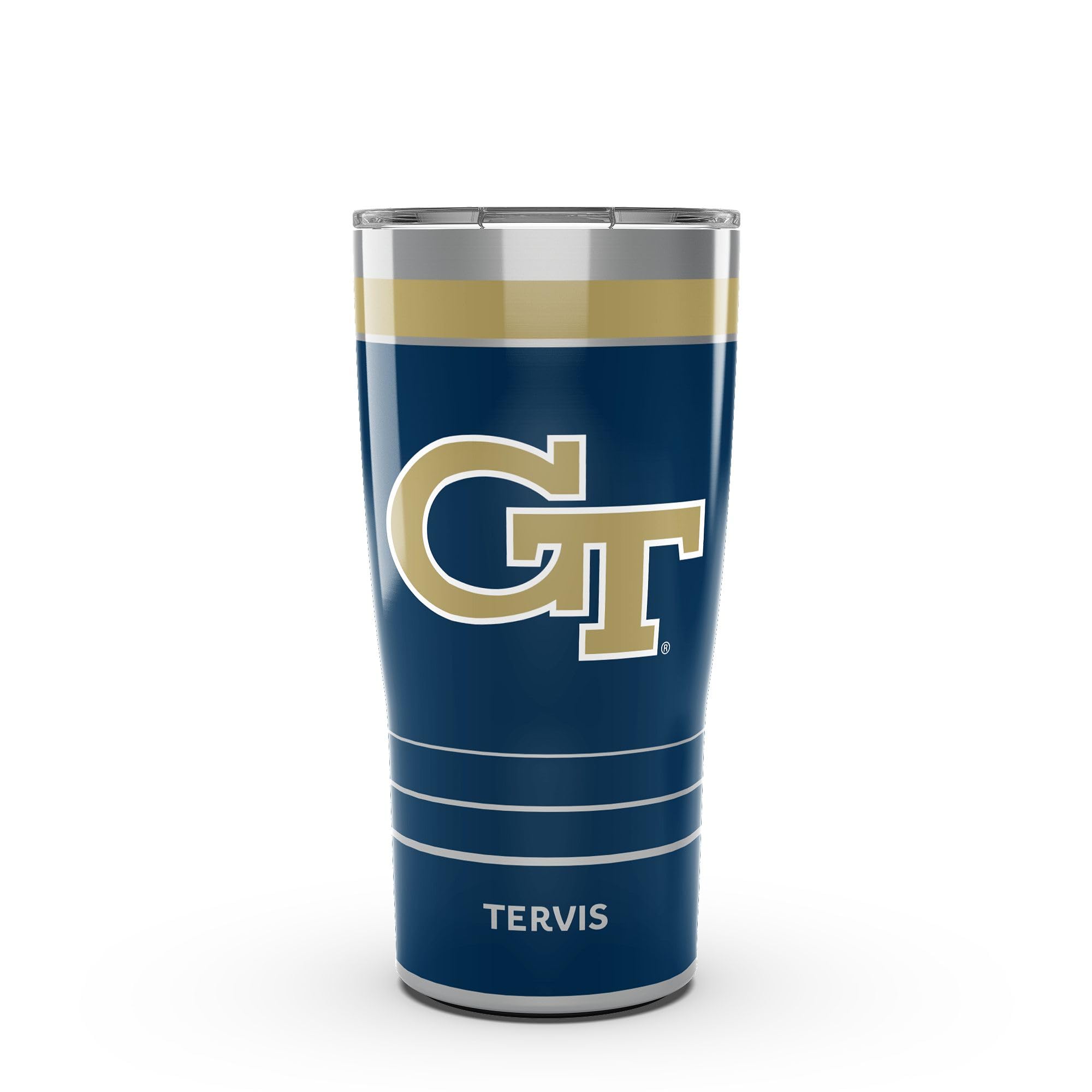 Tervis Traveler Georgia Tech Yellow Jackets - MVP Triple Walled Insulated Tumbler Travel Cup Keeps Drinks Cold & Hot, 20oz, Stai