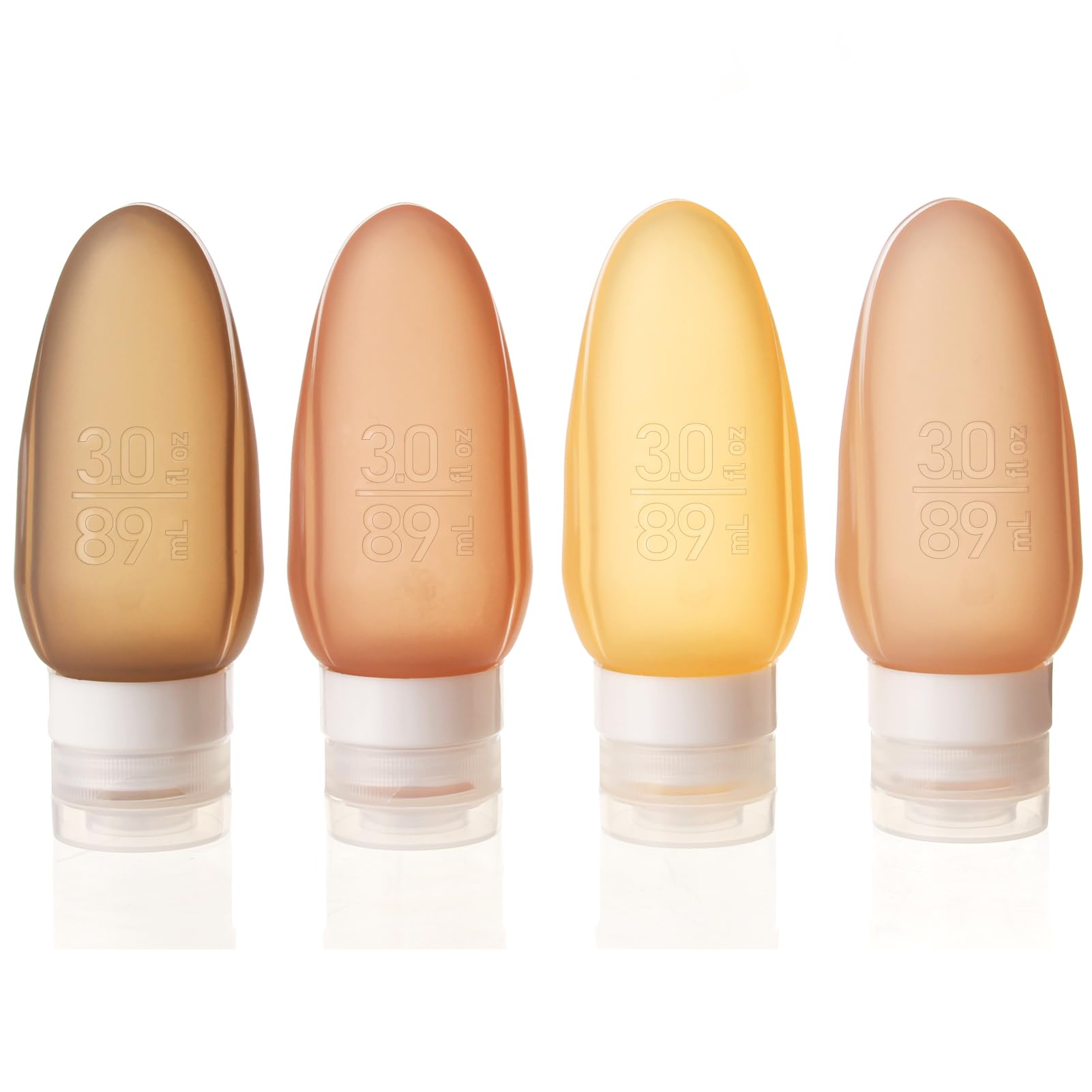 Travel Bottles For Toiletries, Tsa Approved Translucent Portable Travel Size Containers, 3Oz Bpa Free Leak Proof Squeezable Sili