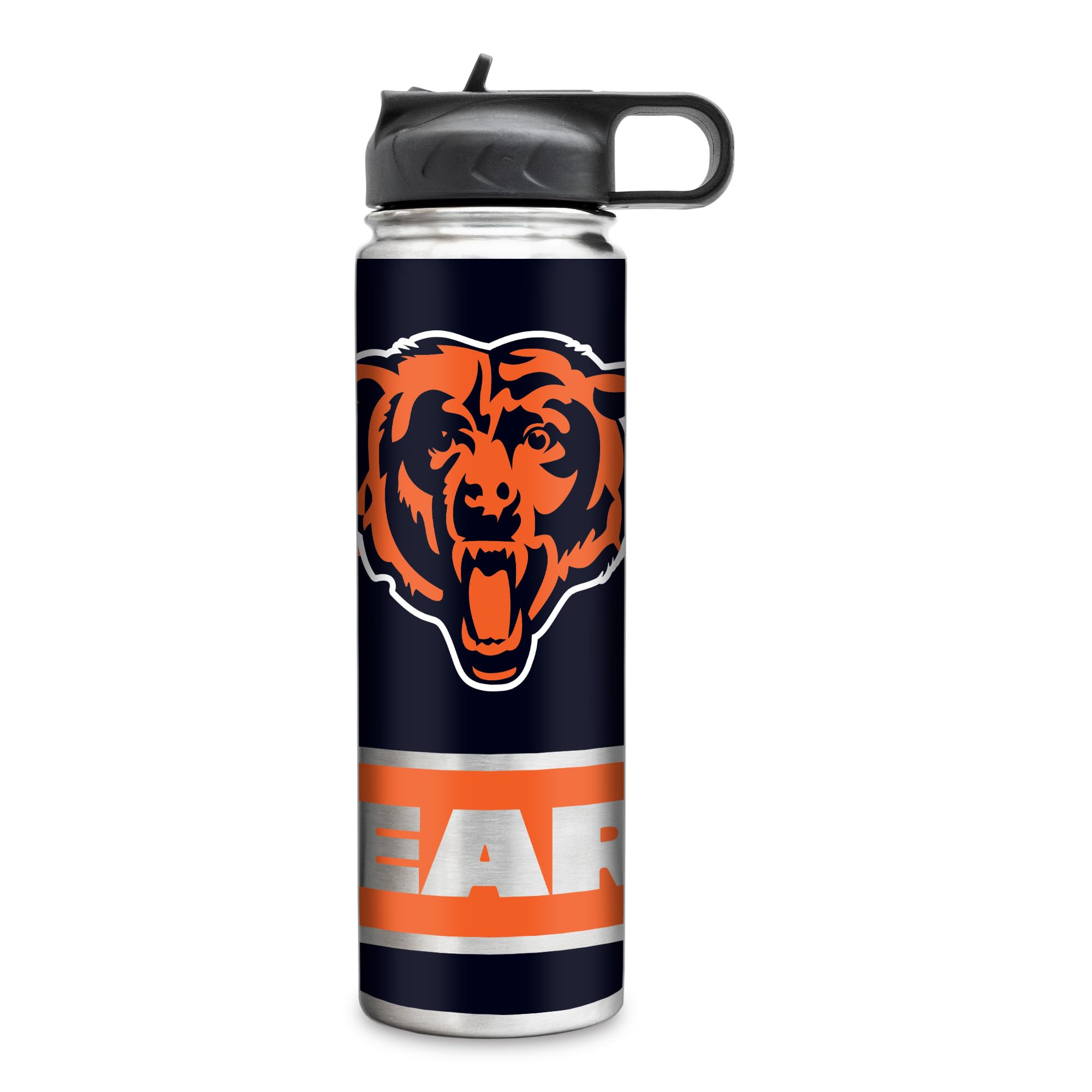 Rico Industries NFL Football Chicago Bears Alternate 22oz Stainless Steel Tumbler with Lid - Great For Coffee, Tea, Water or Coc