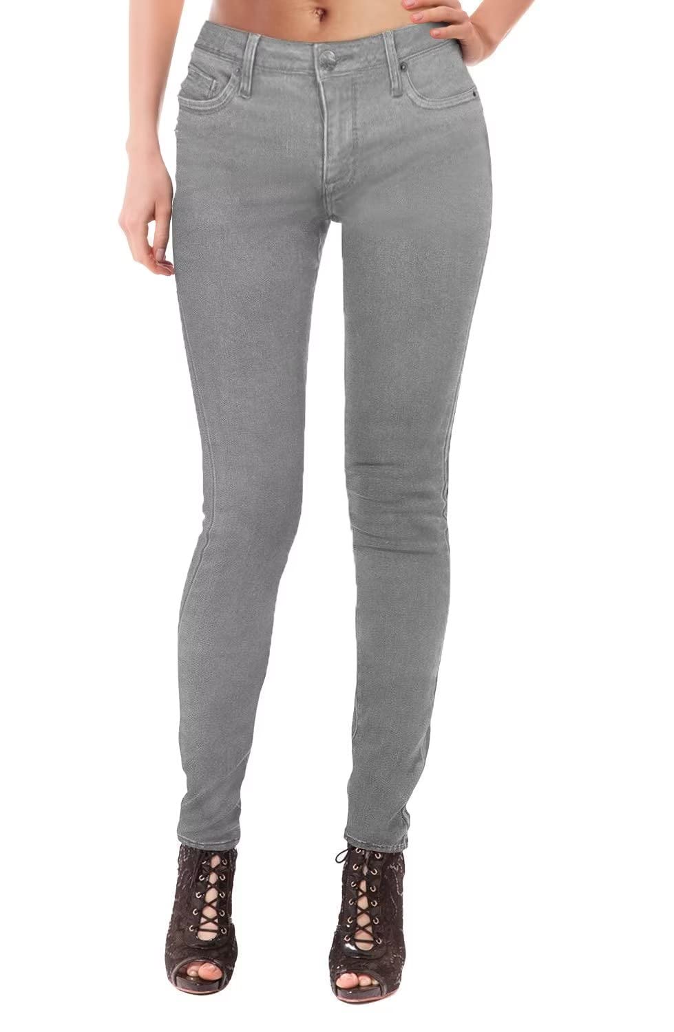 Hybrid  Company Womens Super Comfy Stretch Denim 5 Pocket Jean P22882Sk Grey 5