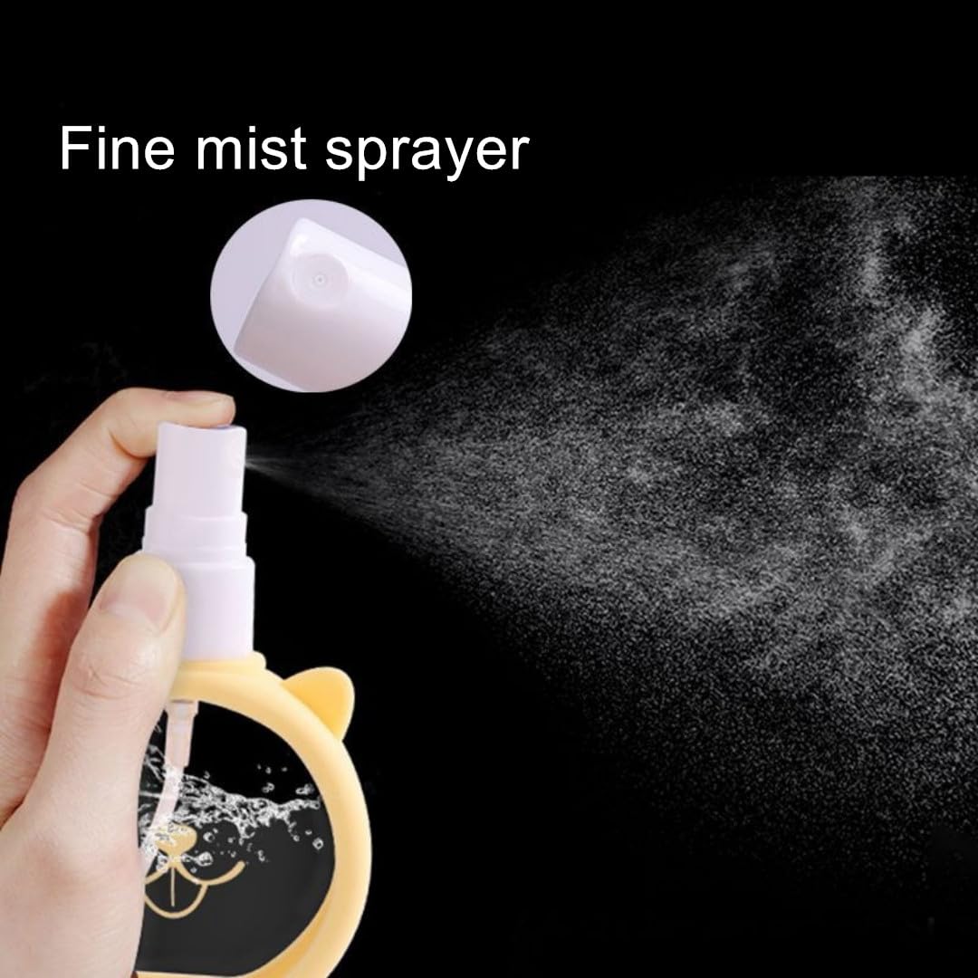 Textention Spray Bottles 1.85Oz / 55Ml Empty Fine Mist Plastic Mini Travel Bottle Set Small Refillable Liquid Containers (4 Pcs)