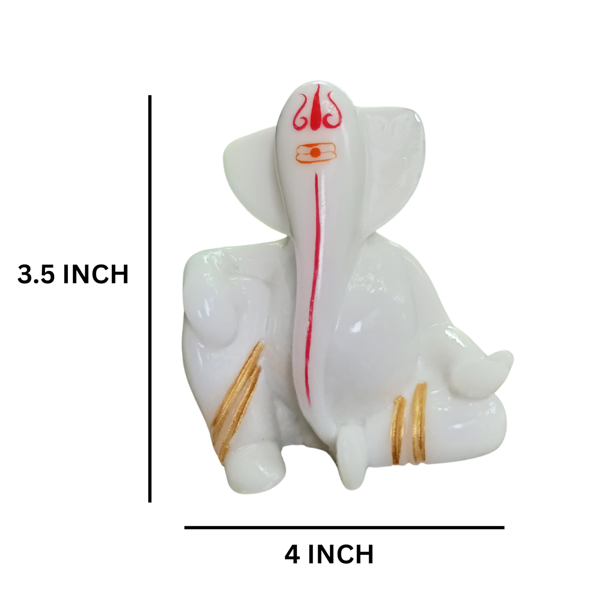 Niraj Art Marble Ganesh Ji Idol  Handcrafted Statue For Home Temple And Pooja Room