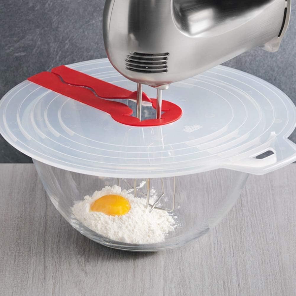 2Pcs Mixing Bowl Splatter Guard, Silicone Mixing Bowl Splatter Screen Guard Mixer Splatter Guard Silicone Splatter Cover For Egg