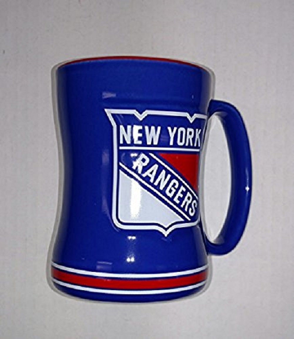 Boelter Brands Nhl New York Rangers 445361 Coffee Mug, Team Color, 14 Oz