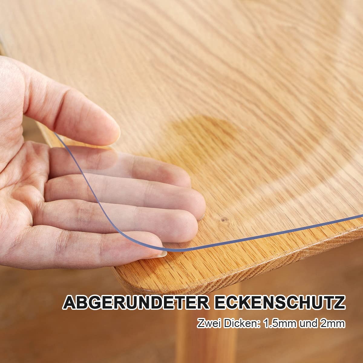 OstepDecor Clear Table Protector  42 x 20 Inch Desk Protector Clear  1.5mm Thick Plastic Clear Desk Pad  Desk Mats on top of Desks  Vinyl Clear Table Cover for Writing Desk