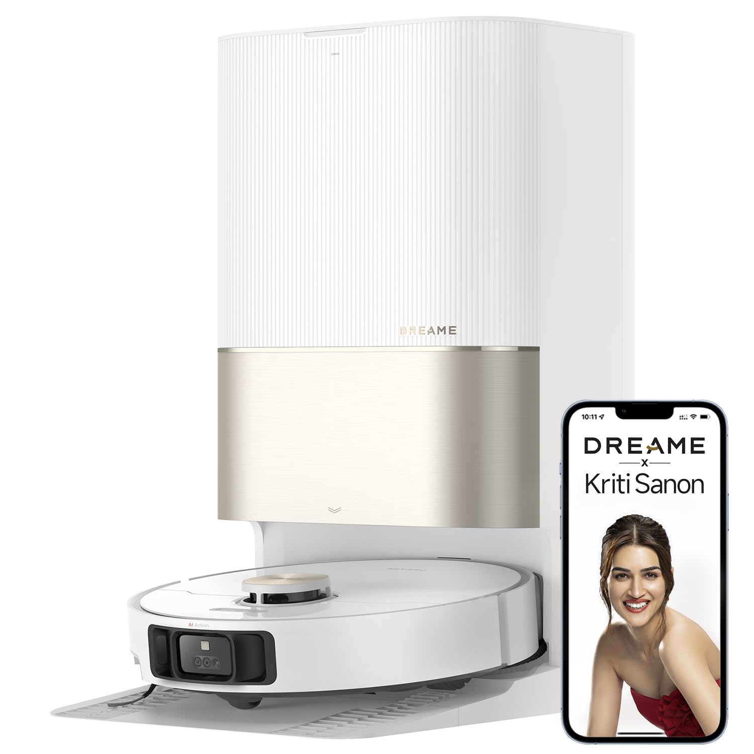 Dreame X40 Ultra Robotic Vacuum With Removable & Liftable Mop, 12,000Pa Suction, Side Brush Extensive Cleaning, 158F Mop & Washb