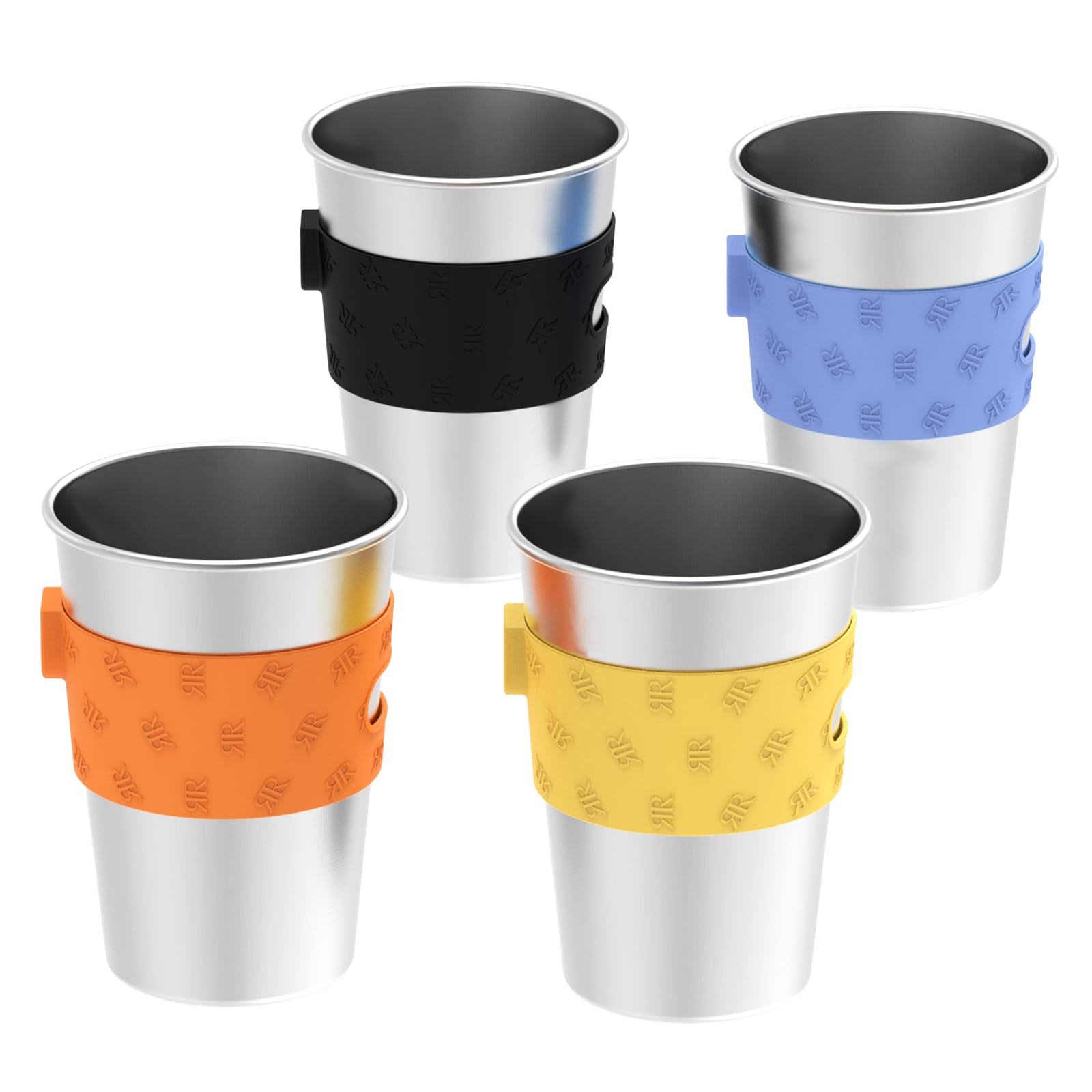 Rich&Ray 12 oz Magnetic Fridge Hanging Cups, Reusable Stainless Steel Cups