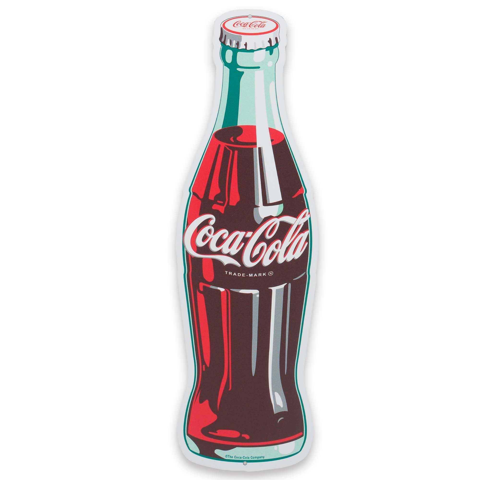 Coca-Cola Classic Bottle Metal Sign - Vintage Diner Coca-Cola Sign For Kitchen Or Man Cave