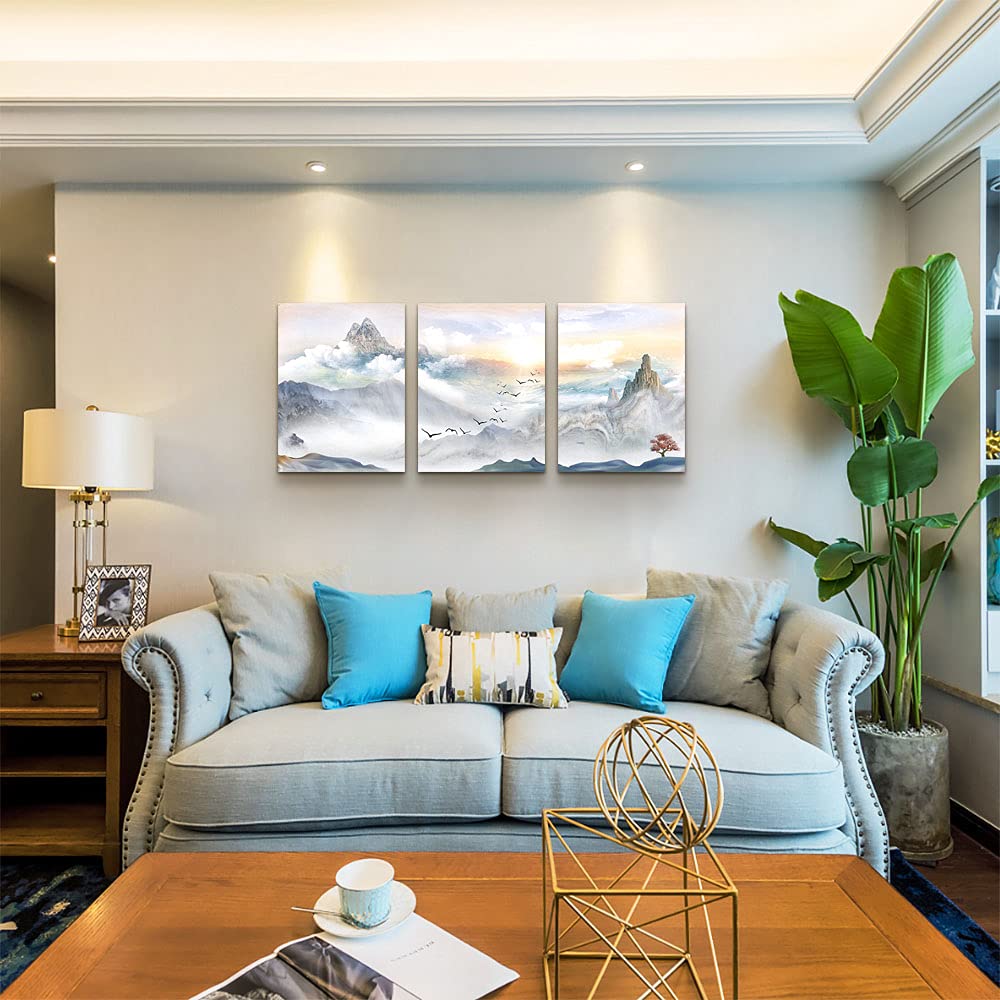 Mountain Landscape Abstract Painting Canvas Wall Art For Living Room Bathroom Wall Decor For Bedroom Kitchen Artwork Canvas Prin