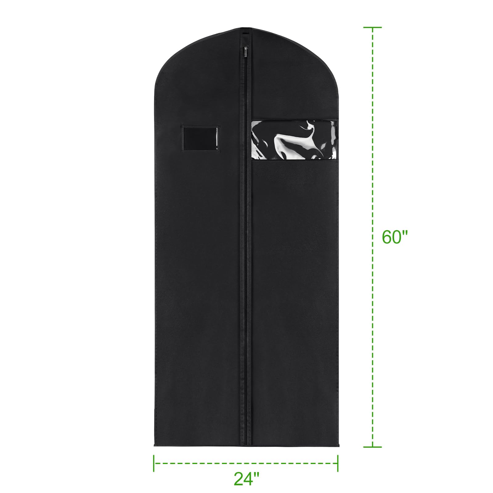 Keegh 60'' Dress Bags For Gowns Long(Set Of 15), Garment Bags For Hanging Clothes, Dress Bags For Closet Storage, Clothes Cover