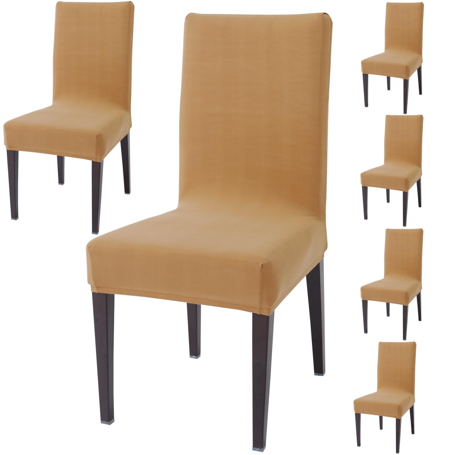 Hokipo 6 Elastic Dining Chair Cover Protector Seat Slipcovers (New-4281-E5*6)