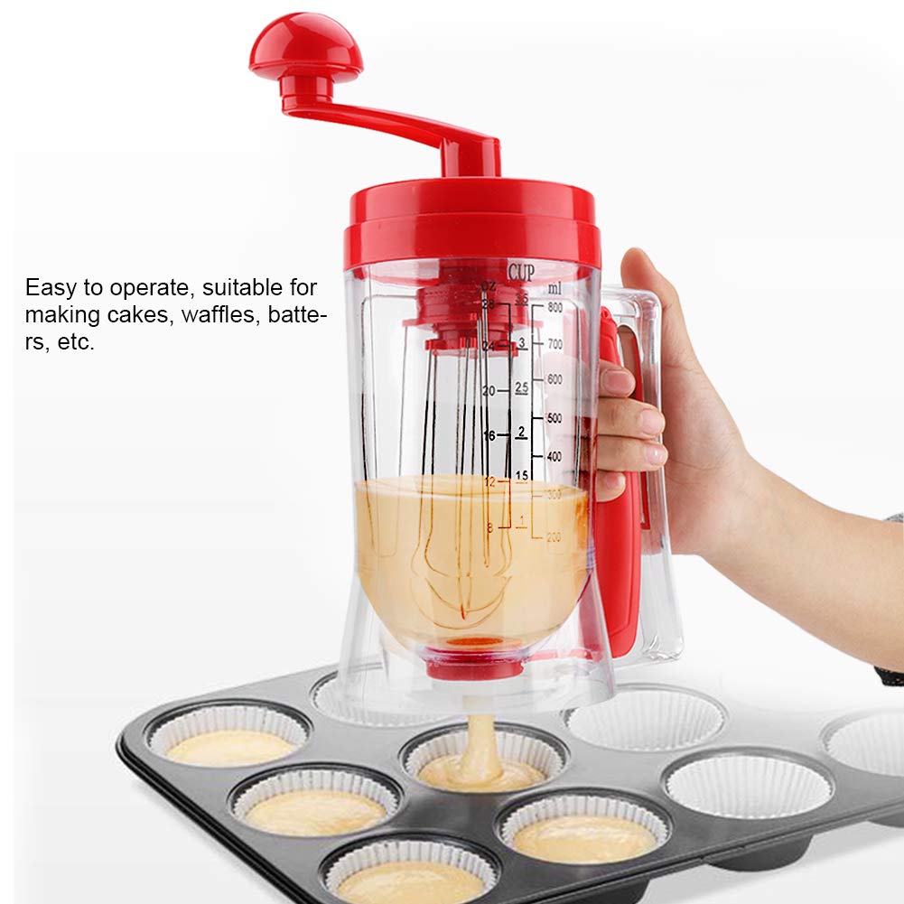 Diydeg Pancake Cupcake Batter Mixer, Manual Batter Dispenser Blender For Baking Tool For Making Cakes Waffles, Batters
