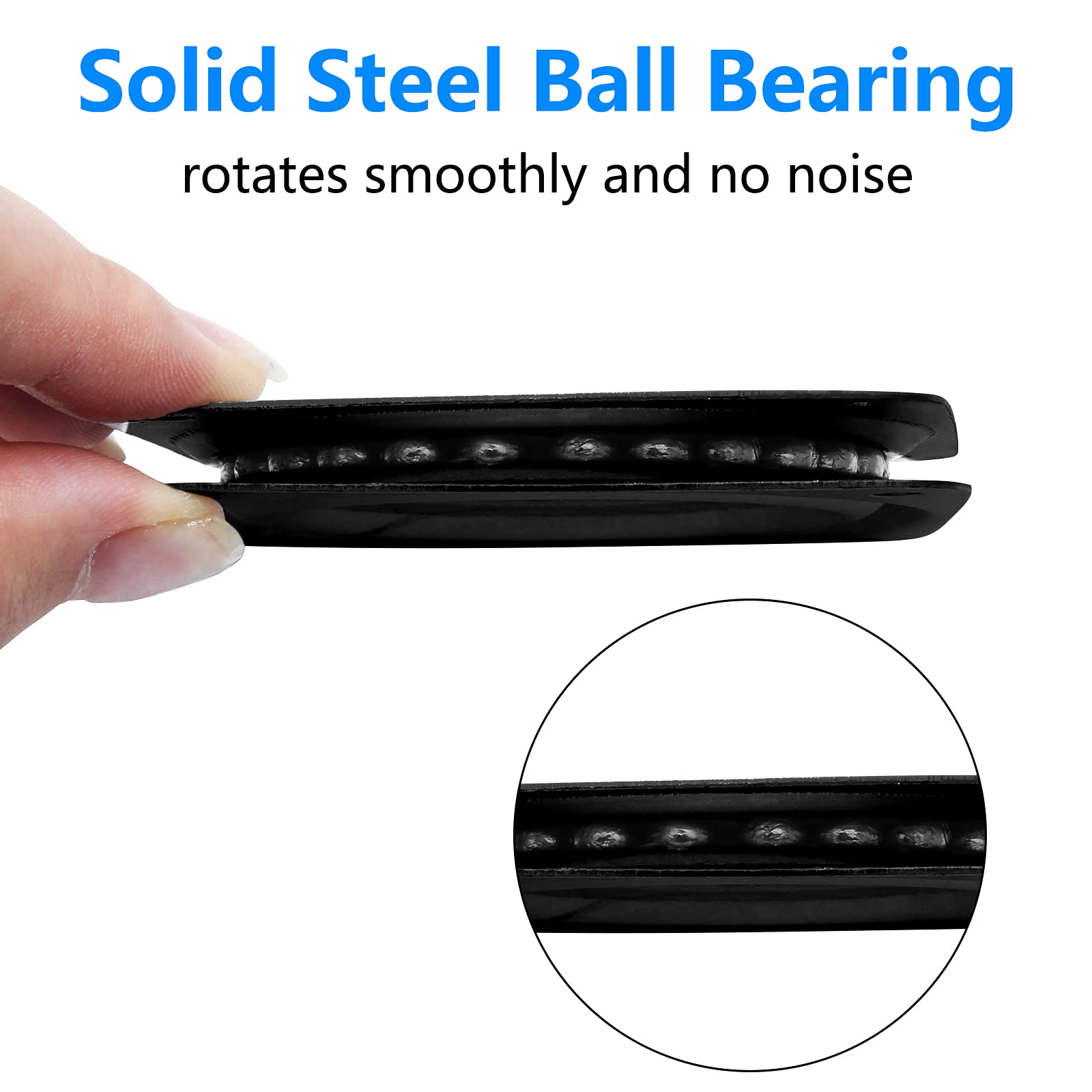 4 Pcs 4 Inch Square Rotating Bearing Plate, 300Lbs Capacity Turntable Bearing Swivel Plate For Serving Trays, Kitchen Storage Ra