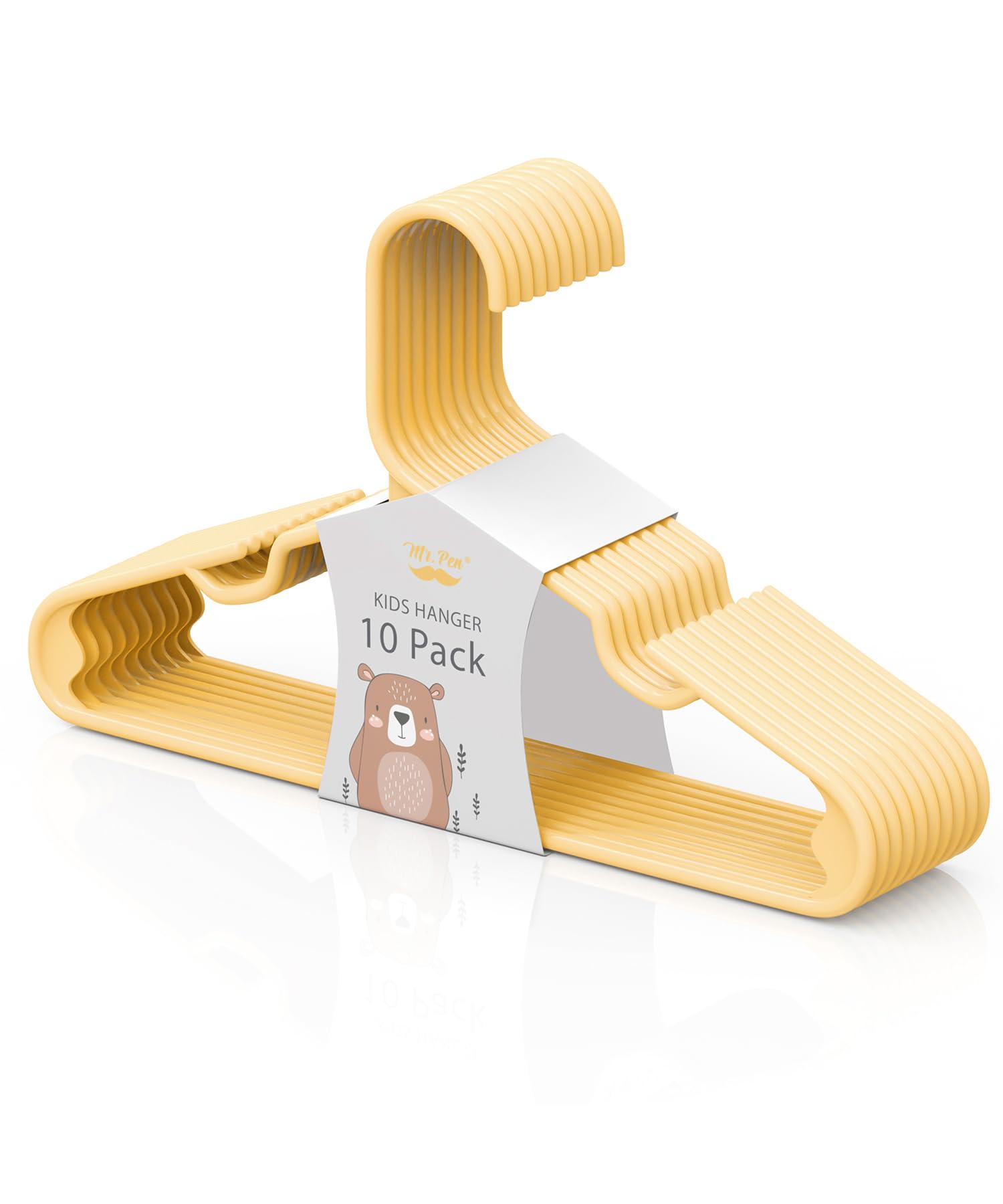 Mr. Pen- Kids Plastic Hangers, 10 Pack, Yellow Baby Hanger, Childrens Hangers For Clothes, Baby Hangers For Closet, Kids Hangers