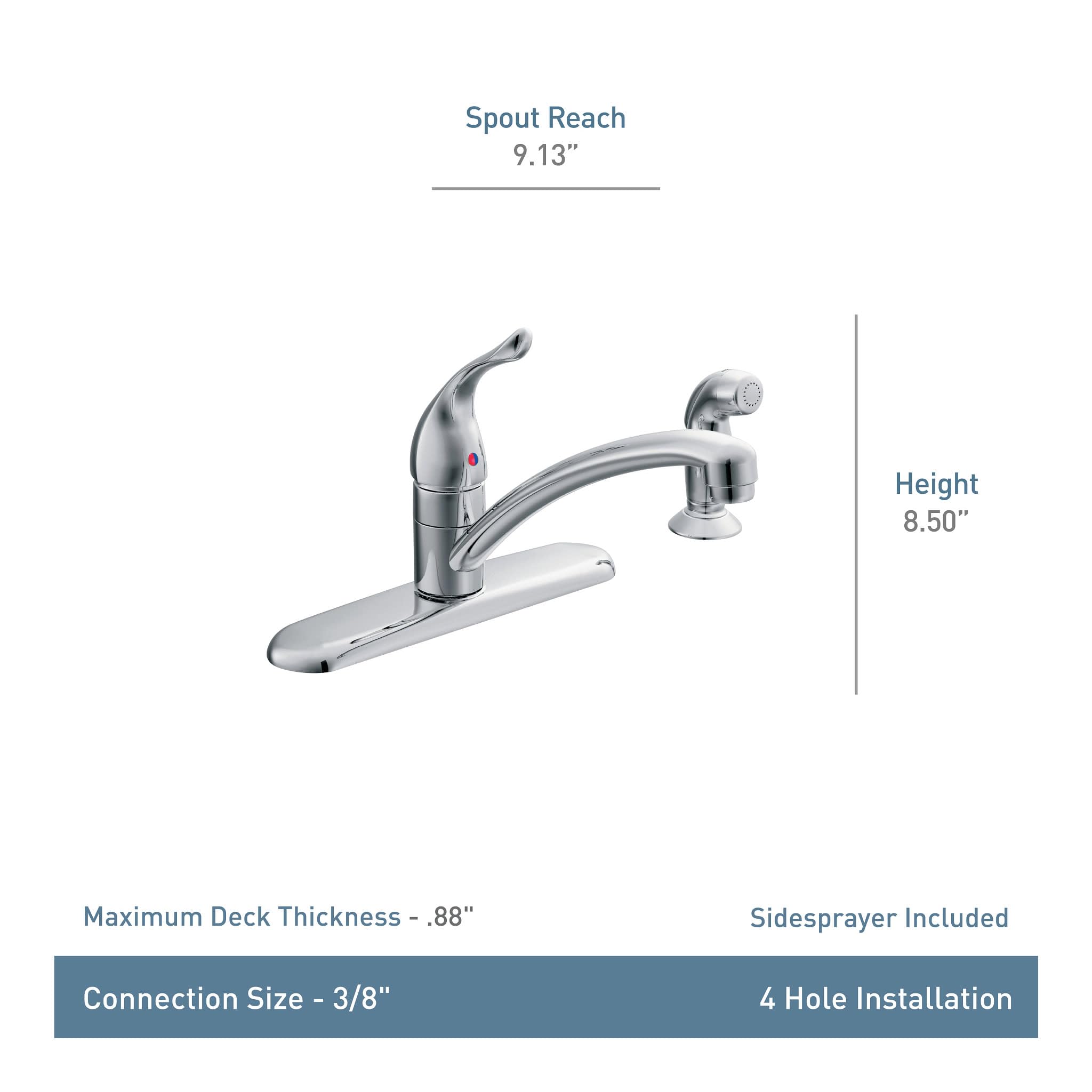 FAUCET KIT 1H CHR LL (Pack of 1)