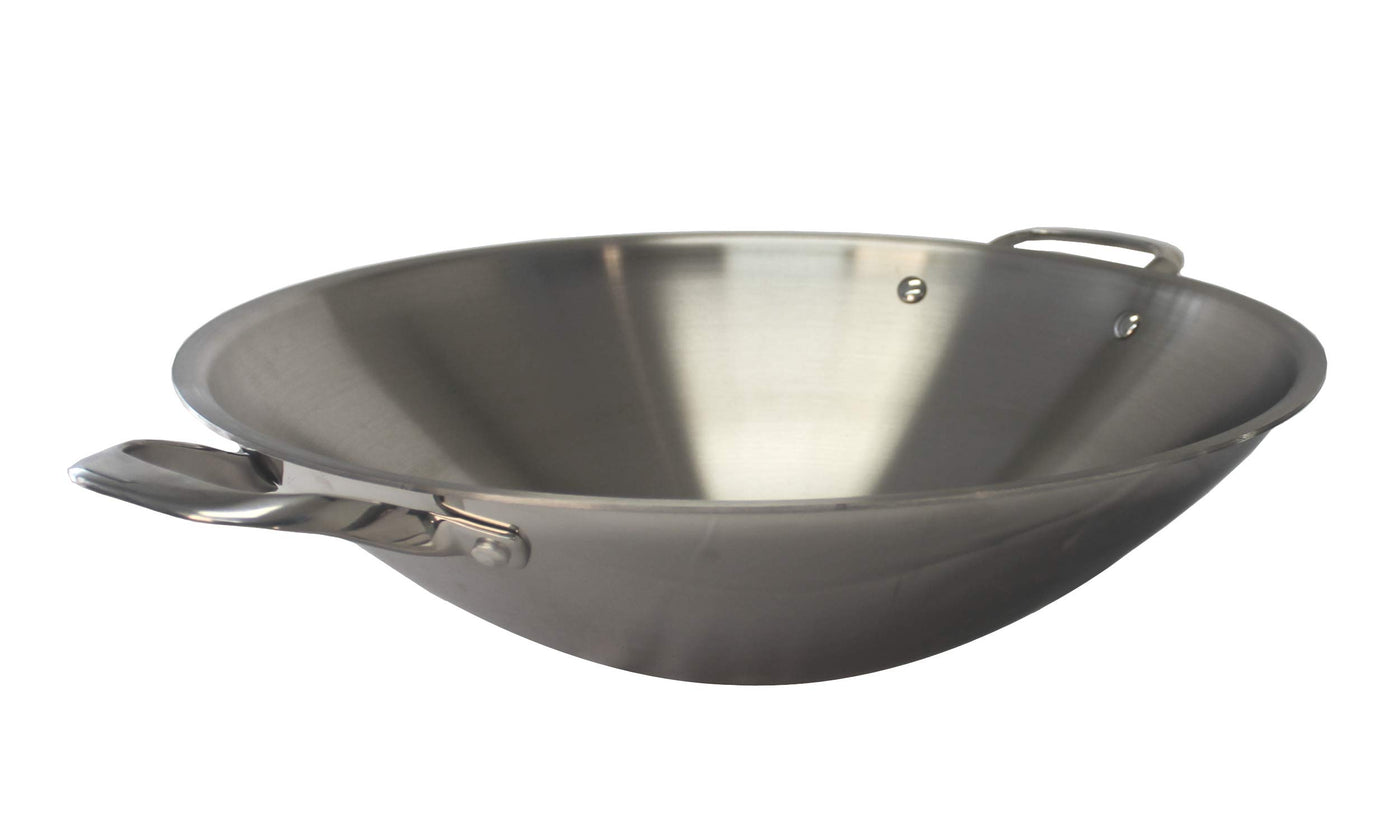 Sl-Pa400A: 16.5 Stainless Steel Wok With Lid (Induction Ready)