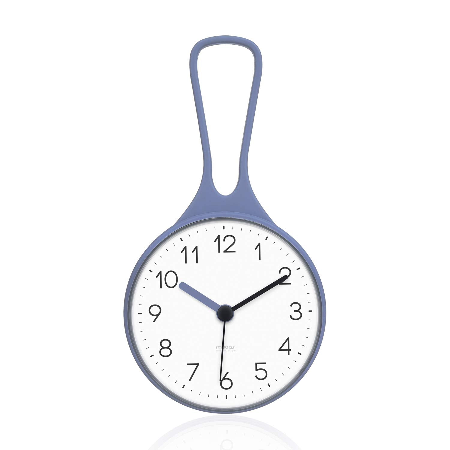 mooas Loop Bathroom Clock, Shower Clock, Waterproof Shower Clock, Hanging Clock with Hook, Waterproof Shower Clock, Kitchen Cloc