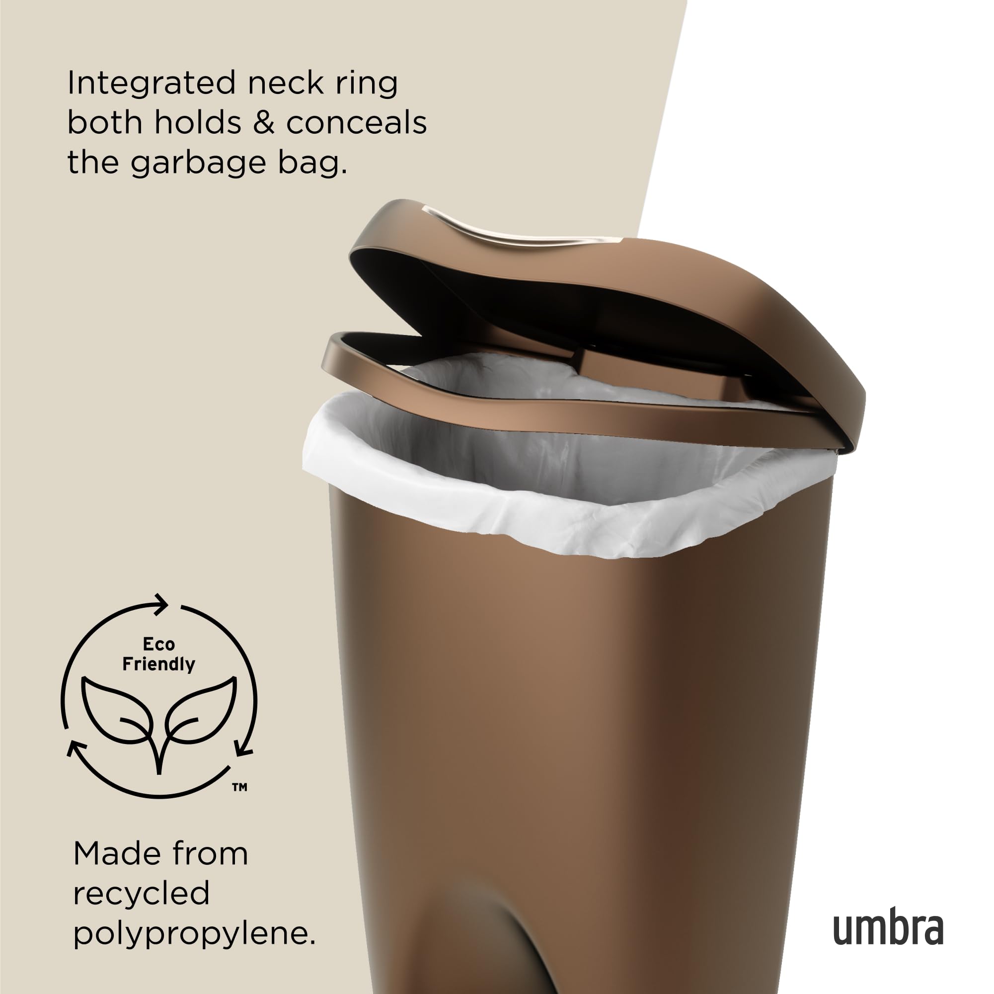 Umbra Brim Step On Trash Can