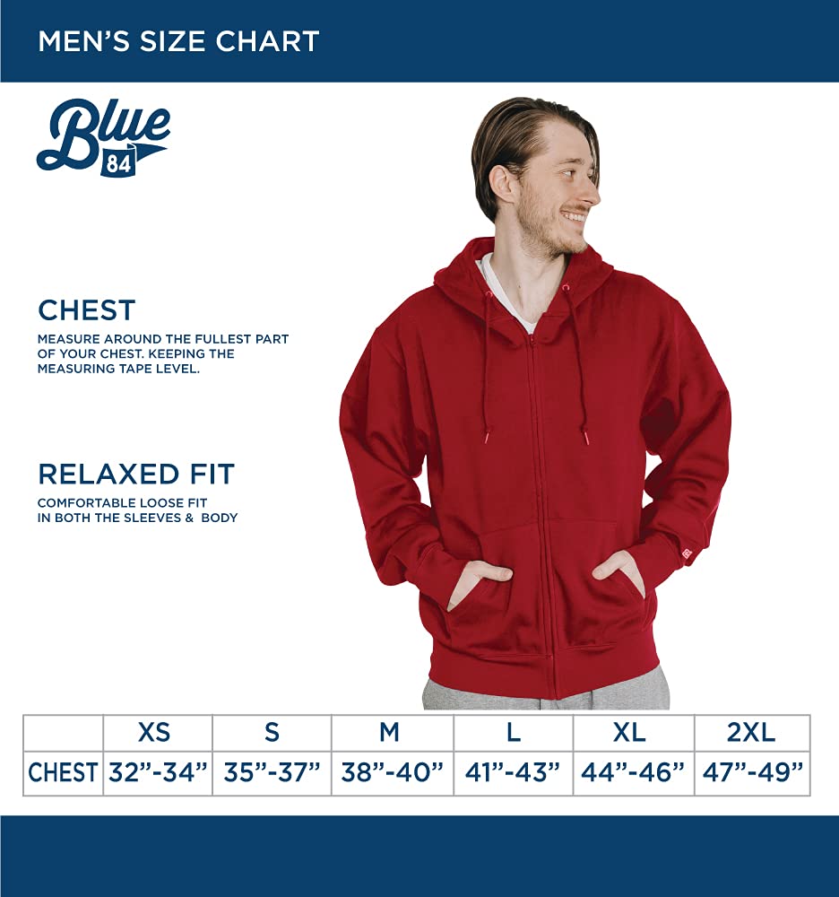 Blue 84 Mens Arizona Wildcats Full Zip Hoodie Icon, Team Color, Large