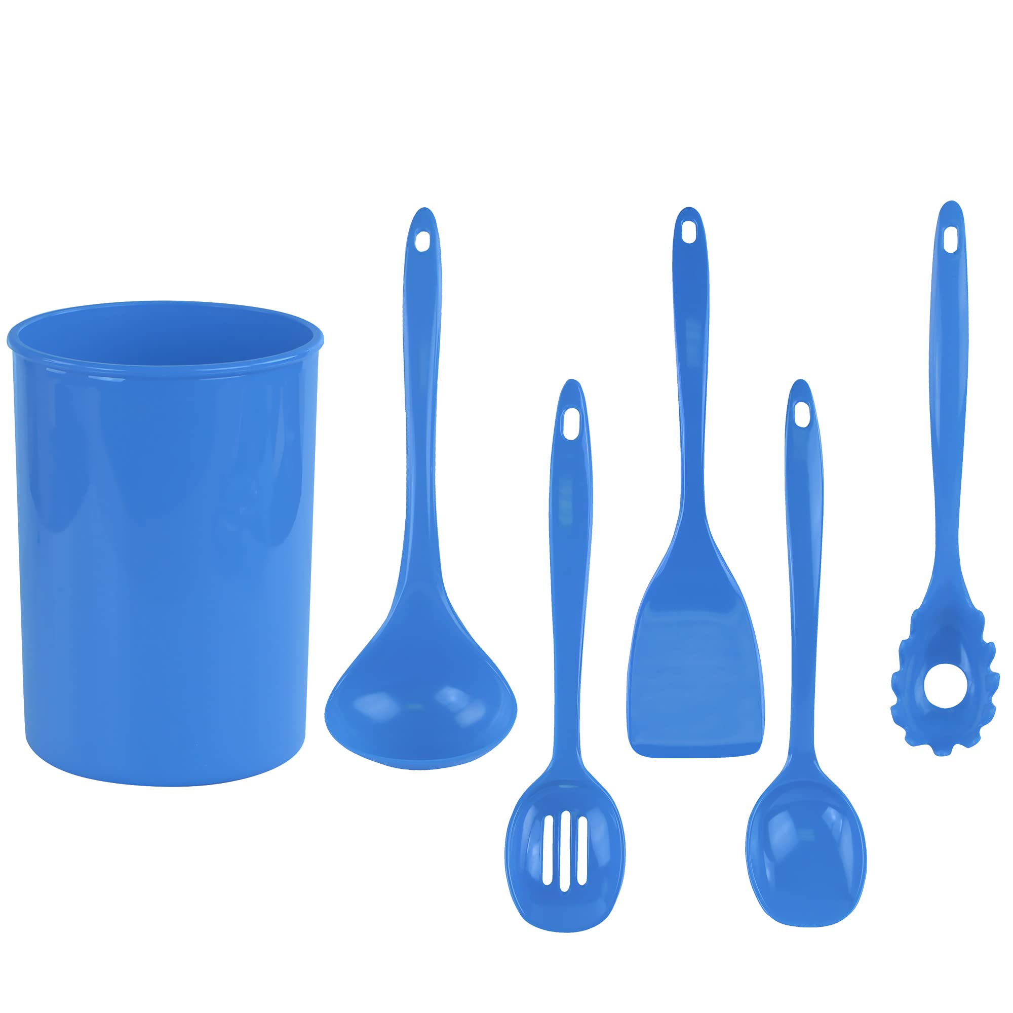 Calypso Basics By Reston Lloyd 6Pc Melamine Utensil Holder Set, Rust-Free