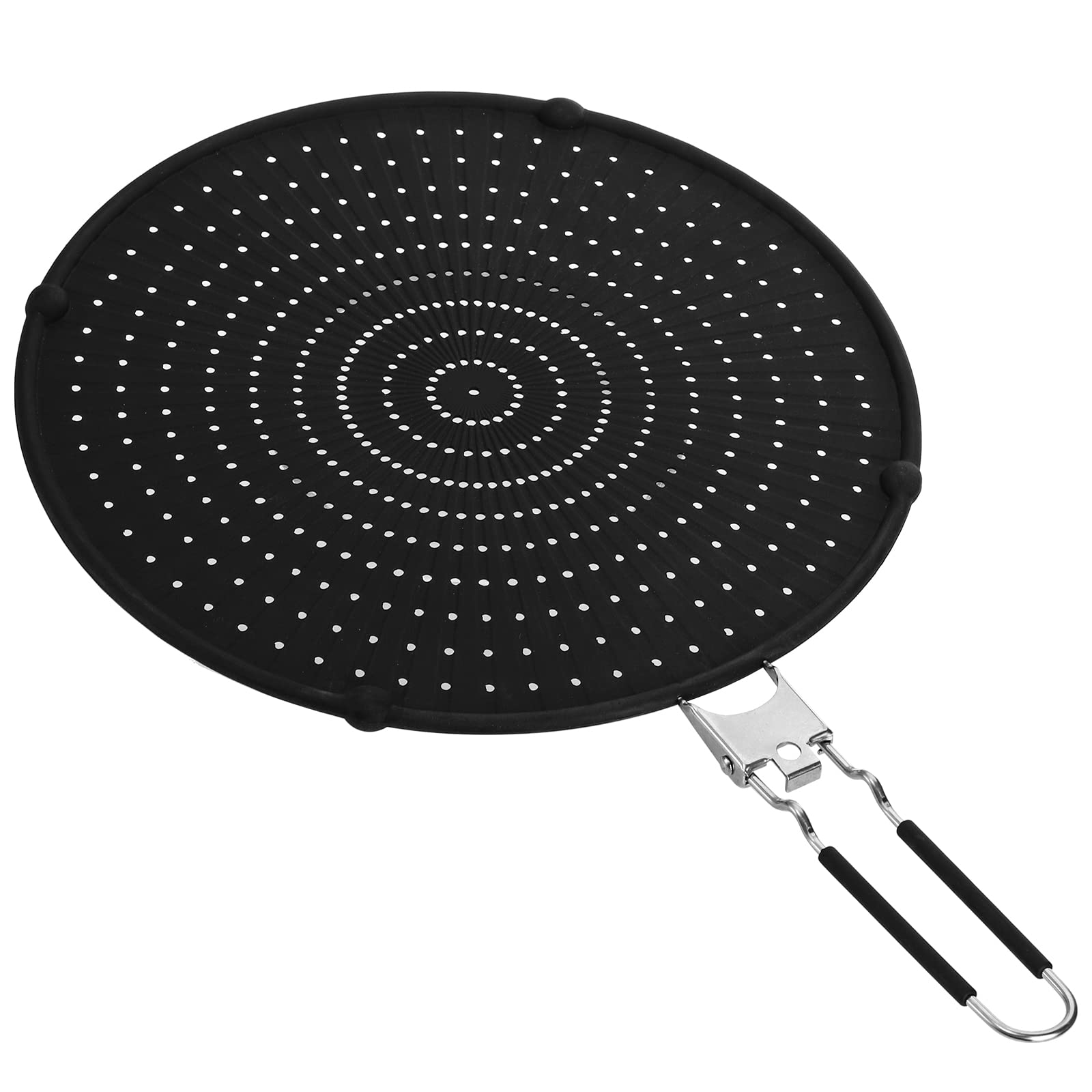 Frcctre 2 Pack Silicone Splatter Screen For Frying Pan, 13'' Versatile Grease Splatter Guard With Foldable Handle, Food Grade He
