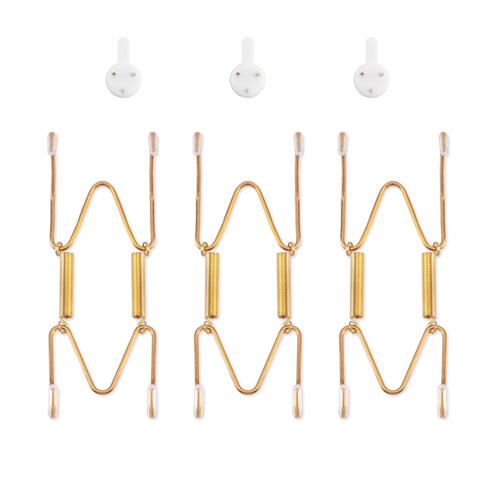 Bilillo 3 Pack Plate Hangers for The Wall, Suitable for 4-5 inch Art Plate, Stainless Steel Invisible Heavy Duty Wire Plate Hold