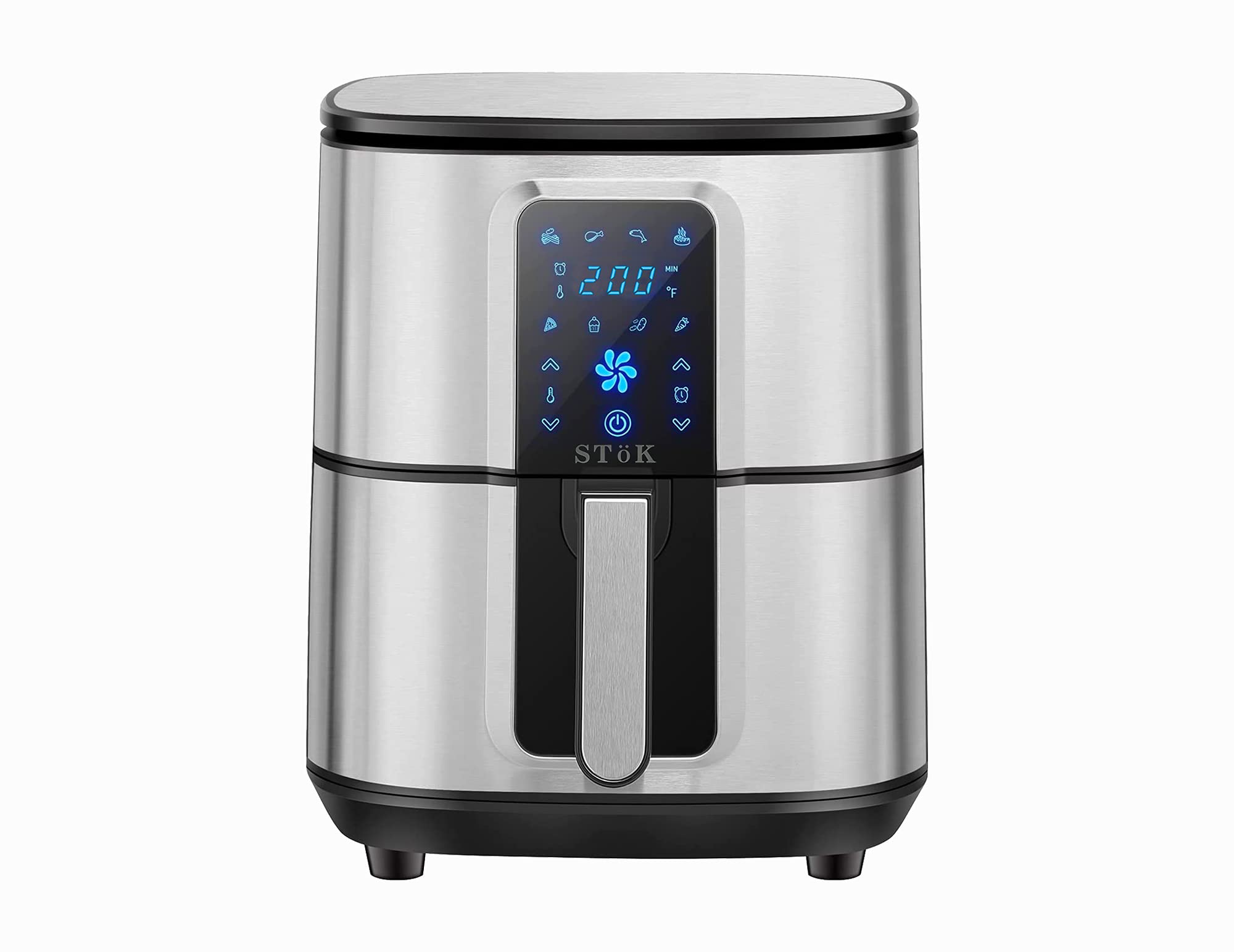 Stok (St-Afd110-S) Air Fryer Max | Digital Touchscreen With 8 Presets, 6.5 Liter 1800-Watts Electric Fryer Oven & Oil-Less Cooke
