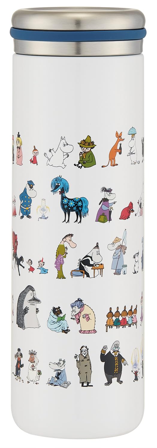 Skater STX5A Stainless Steel Water Bottle, 15.2 fl oz (450 ml), Thermal, Cold Retention, Moomin, 80th