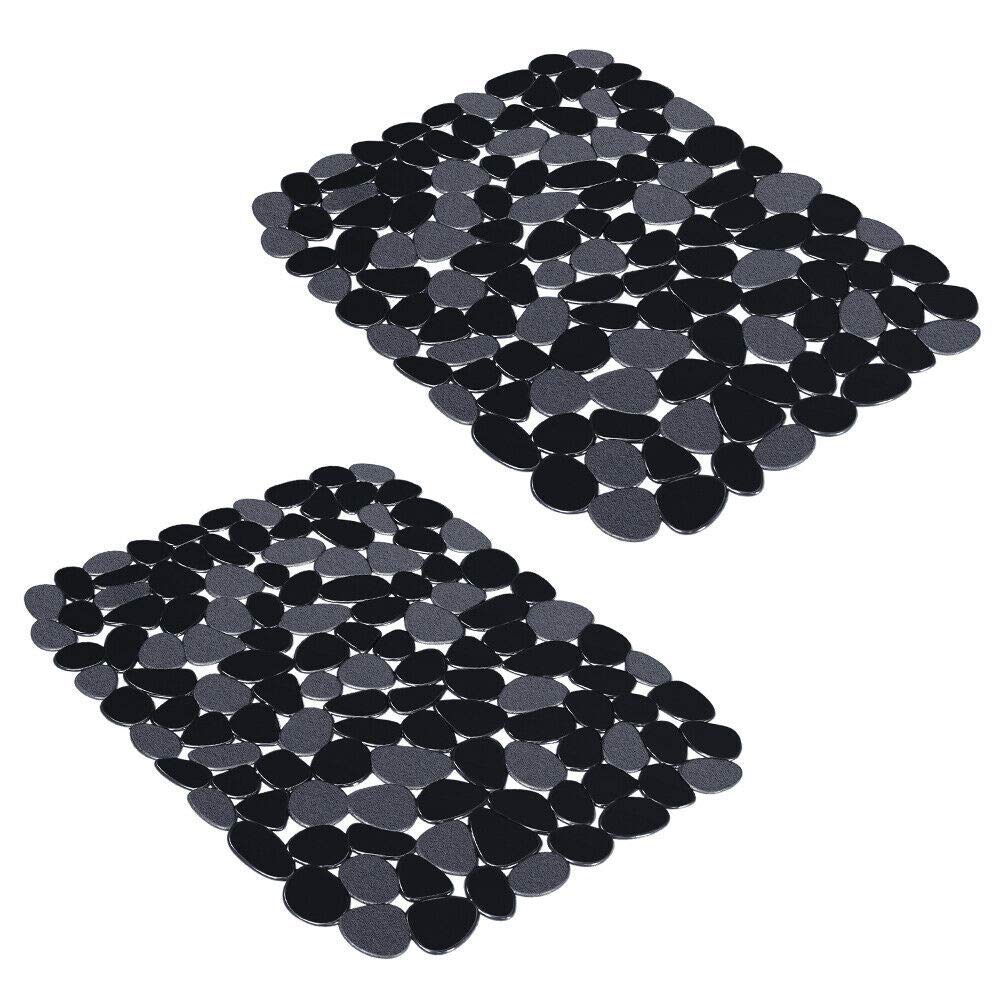 Yolife Pebble Kitchen Sink Mats, PVC Sink Protectors Mat for Bottom of stainless steel, Dish Drying Mats for Kitchen Counter (Bl
