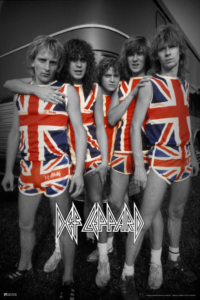 Def Leppard Poster 80S Aesthetic Rock Band Tapestry Frame Band Wall Decor Print Cool Wall Art Print Poster 12X18