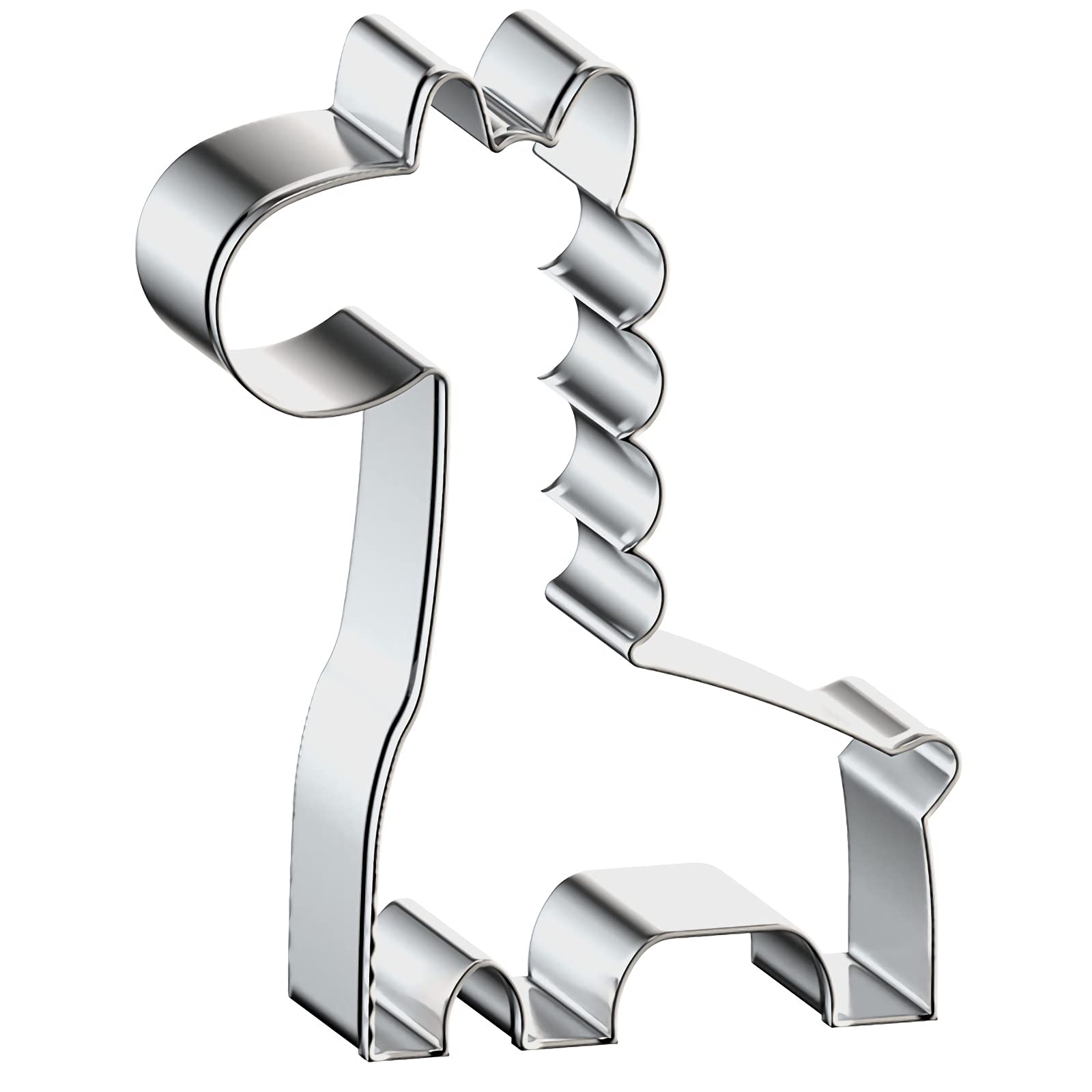 Giraffe Cookie Cutters Set 4 Inch - 6 Pieces Mother And Baby Diy Stainless Steel Metal Biscuit Mold With Sitting Baby Giraffe, G