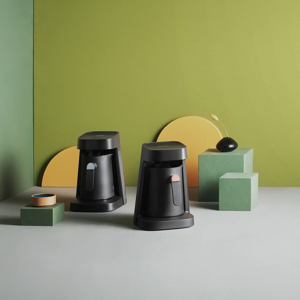 Arzum Okka Jet Automatic Turkish Coffee Maker, Black/Chrome (Ok0017-Kul)