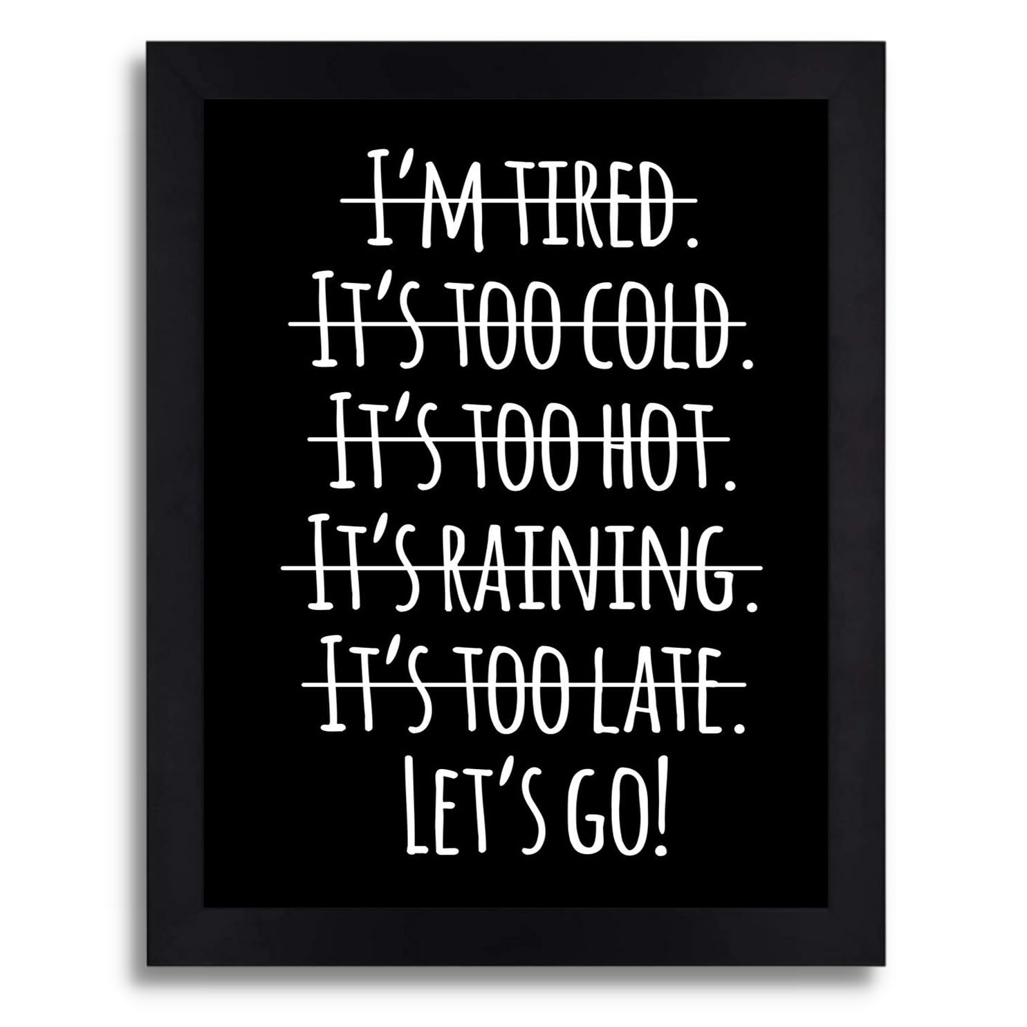 Interio Crafts LetS Go Inspirational Quotes Framed Poster,Motivational Frames For Success,Frames For Office Or Home Wall Decor 