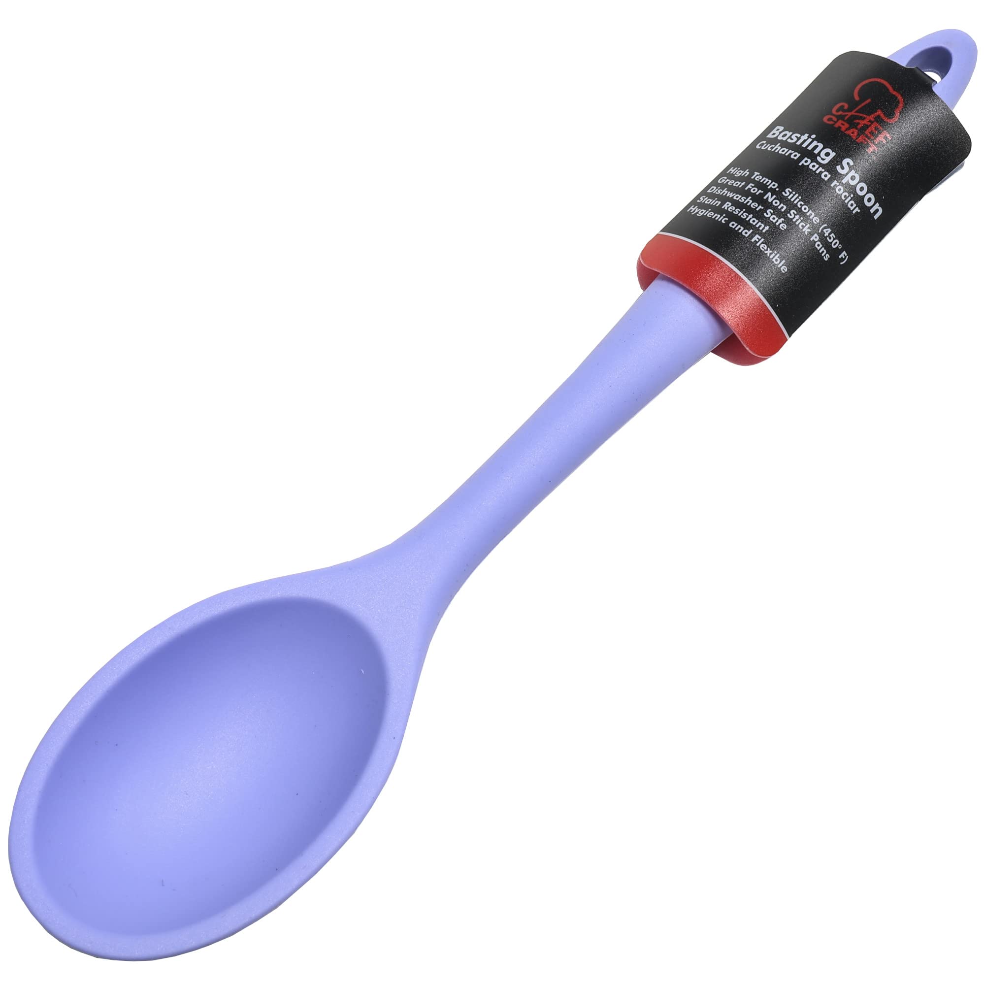 Chef Craft Premium Silicone Basting Spoon, 11 Inch, Pastel Blue
