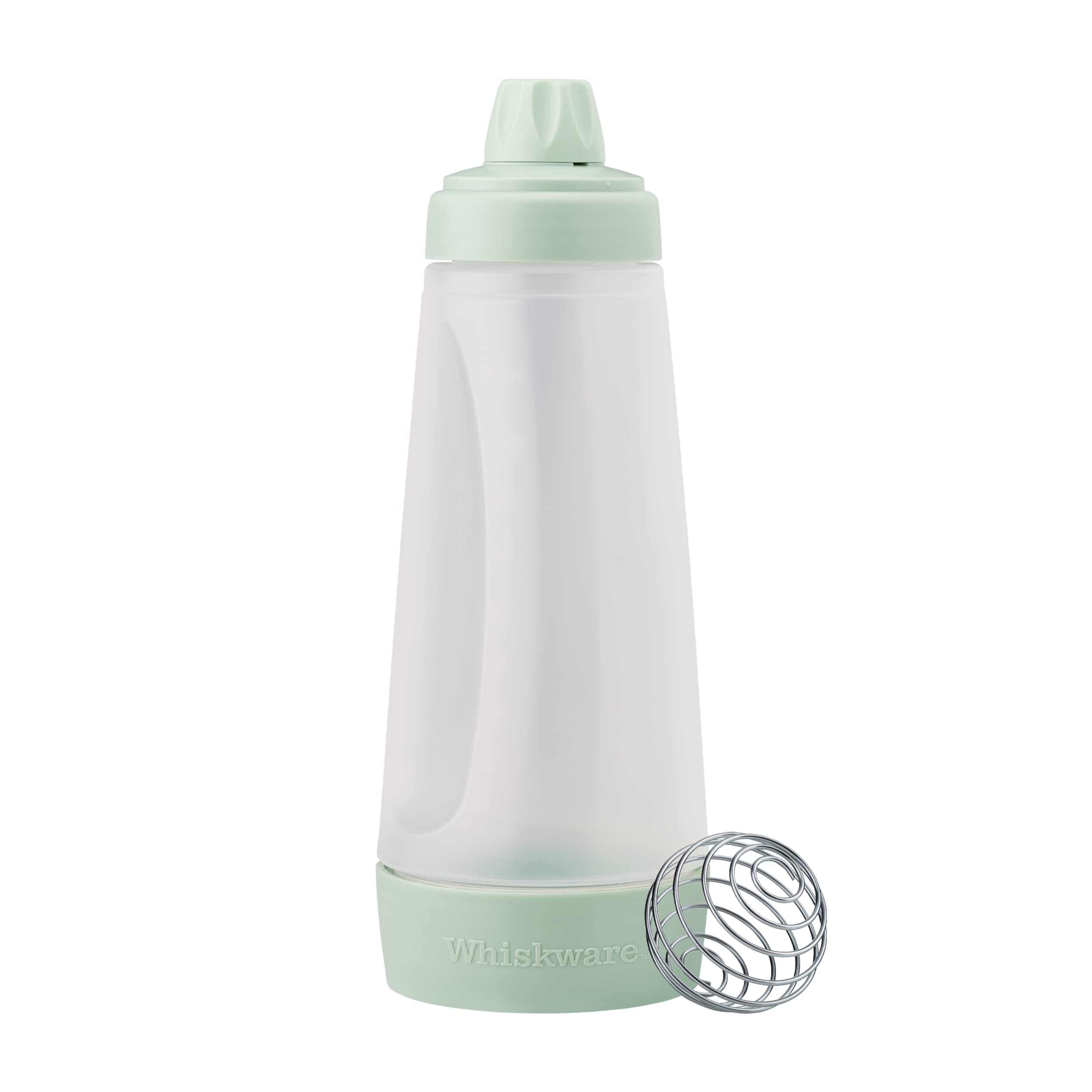Whiskware Pancake Batter Bottle with BlenderBall Wire Whisk, Pancake Batter Dispenser Bottle for Baking Pancakes, Cupcakes, Muff