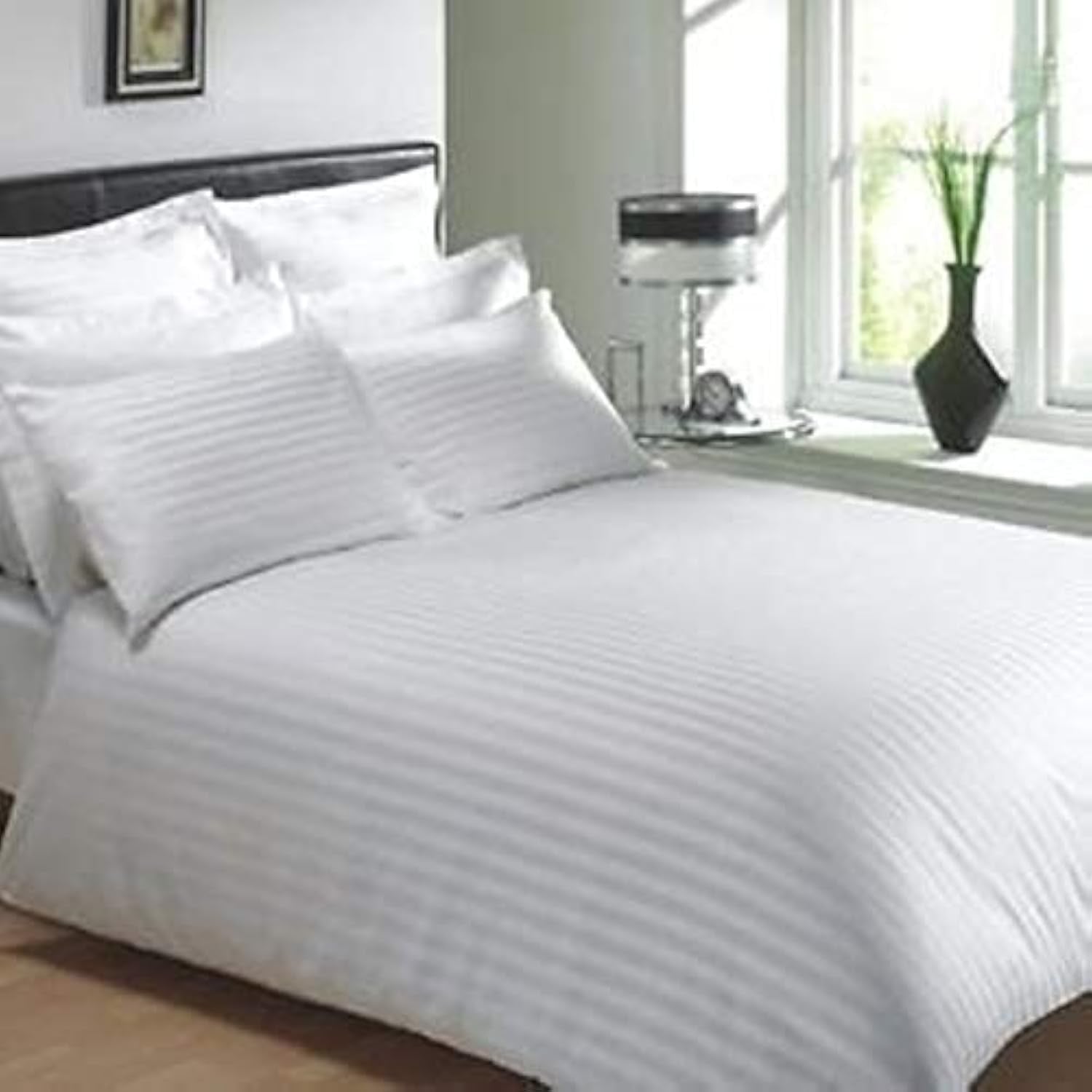 Trance Home Linen 100% Cotton 200 Tc Striped Cover For Single Size Duvet Without Pillow Cover | Duvet Cover Only (Single 60X 92 