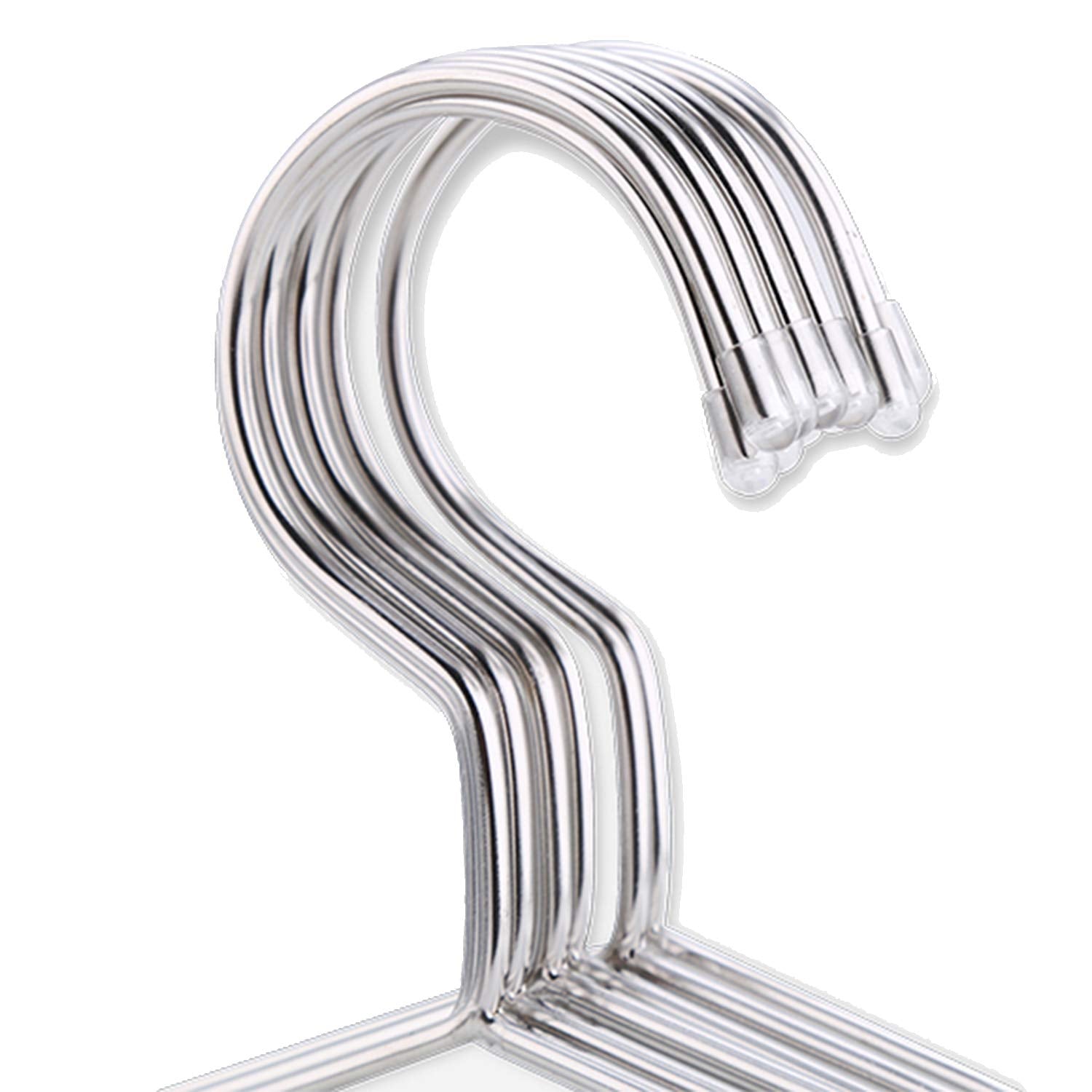 Tosnail 50 Pack Stainless Steel Strong Wire Metal Hangers Heavy Duty Clothes Hangers - 16.5''/42Cm