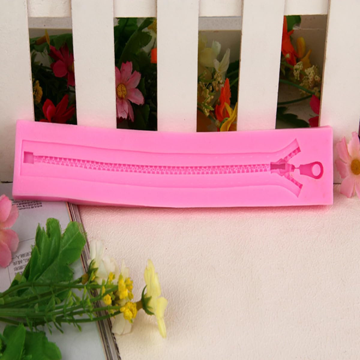 Kuuguu 3 Pcs Zipper Chain Silicone Mold For Diy Cake Cupcake Topper Fondant Chocolate Clay Mould Purse Bag Mold