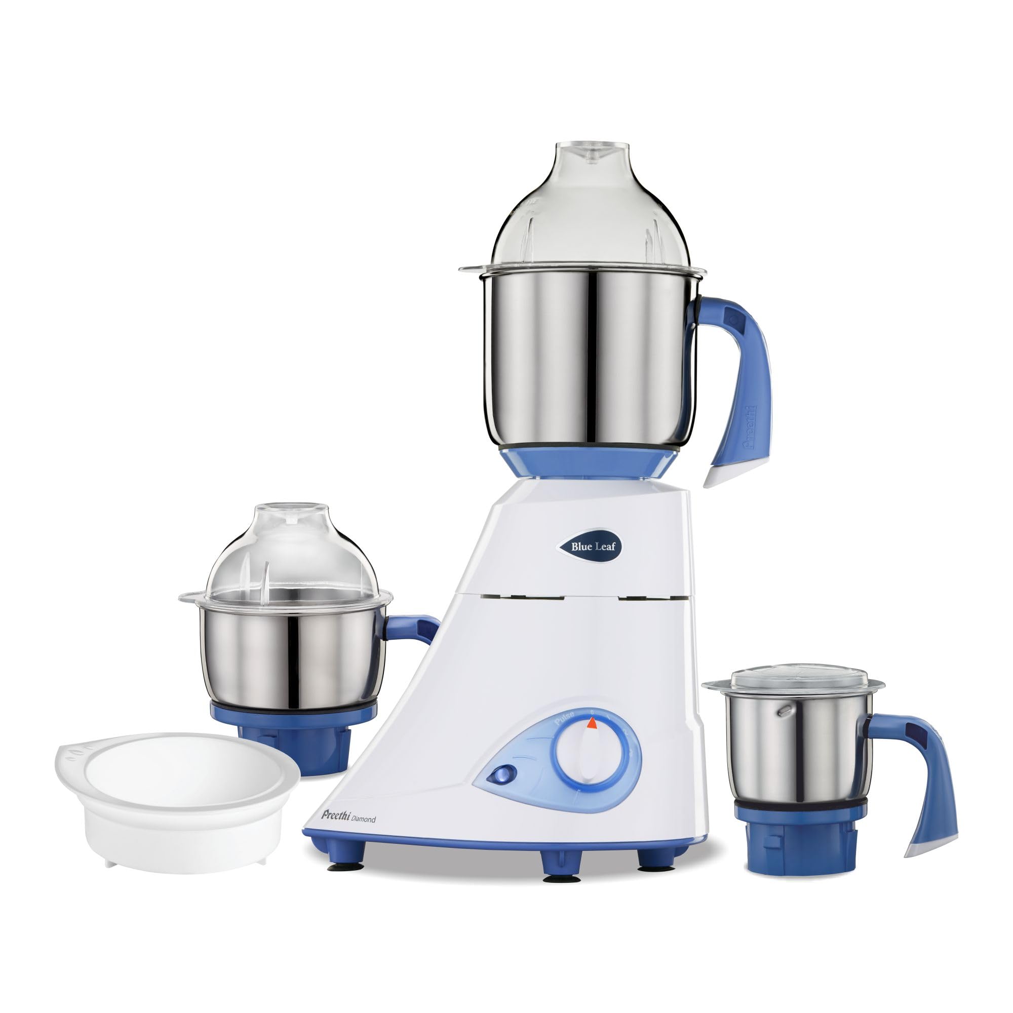 Preethi Diamond 750 Watt Mixer Grinder | 3 Jars & Flexi Lid | 2Yr Guarantee & Lifelong Free Service | Fbt Motor I Powerful Grind