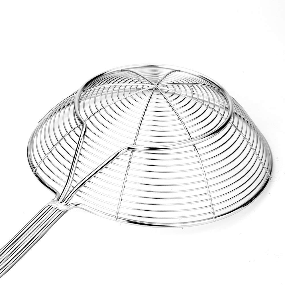 Artyea Skimmer, Stainless Steel Spider Strainer, Ladle For Pasta, Spaghetti, Noodles And Frying In Kitchen - 6 Inches Bowl, 16.4