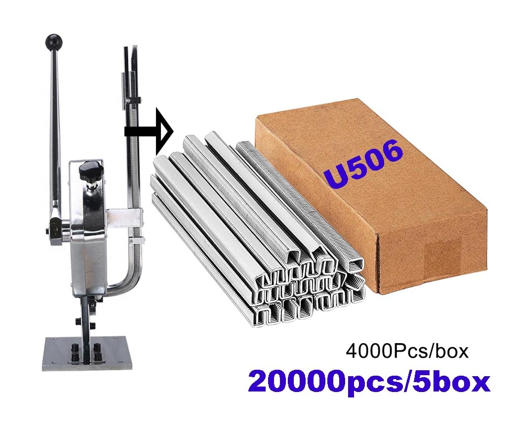 Preasion Sausage U Clippers 5 Boxes U Type 506 Clips Sausage Clipper Clips, 20000Pcs U-Shape For Manual U-Shape Sausage Clipper