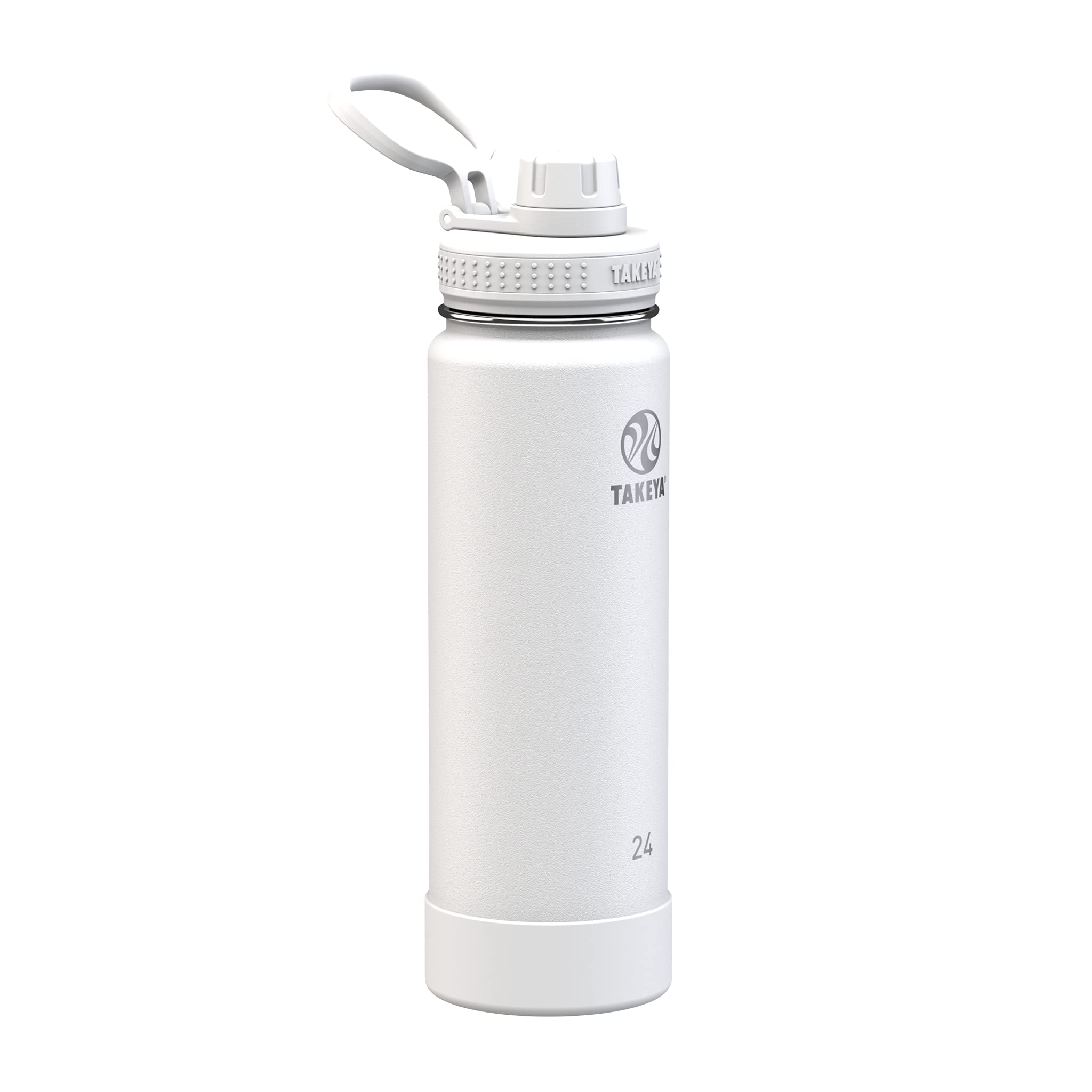 Takeya Actives 24 Oz Vacuum Insulated Stainless Steel Water Bottle With Spout Lid, Premium Quality, Arctic