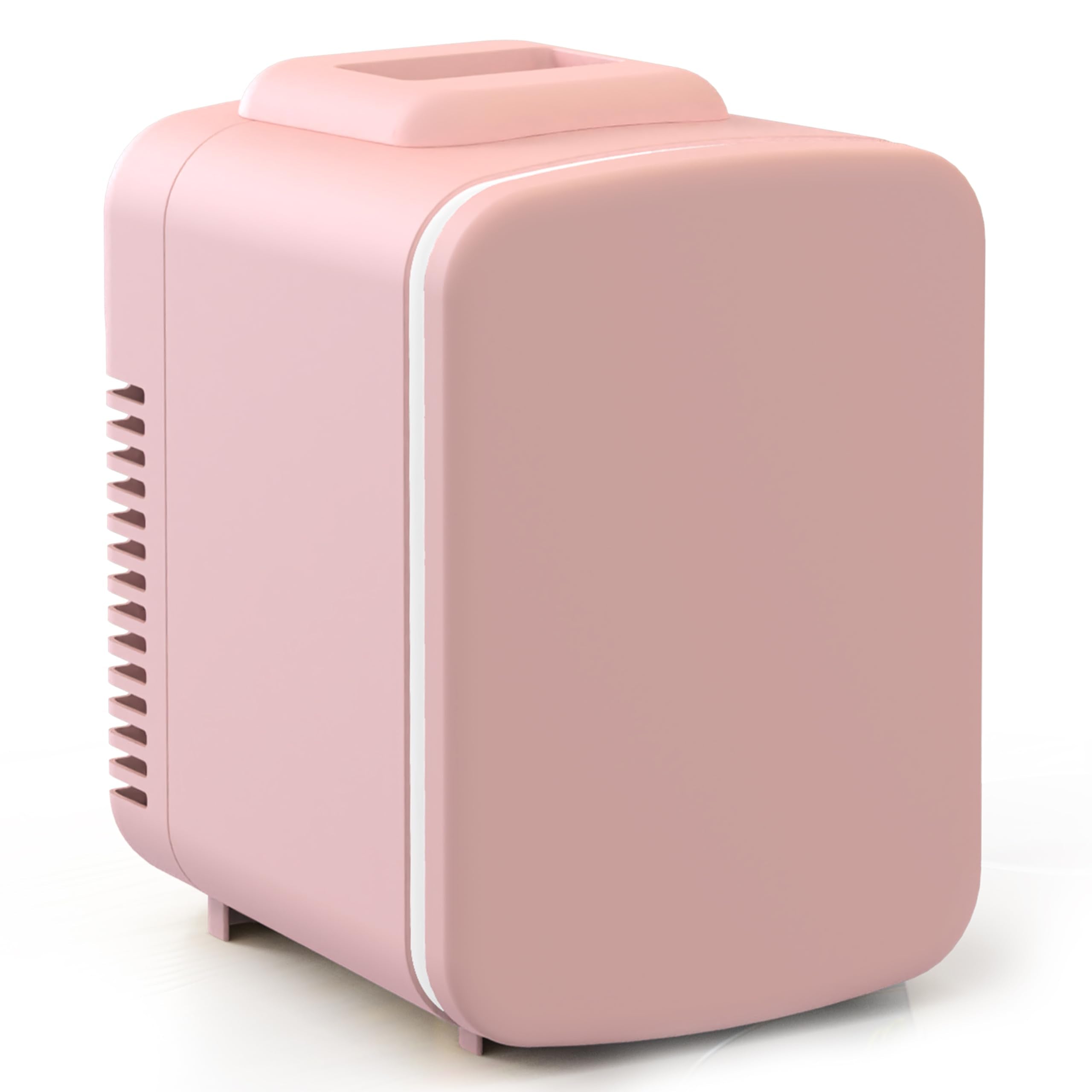 Simple Deluxe 4L/6 Can Mini Fridge, Portable Cooler & Warmer Freon-Free Refrigerator, Provide Compact Storage for Skincare, Beve