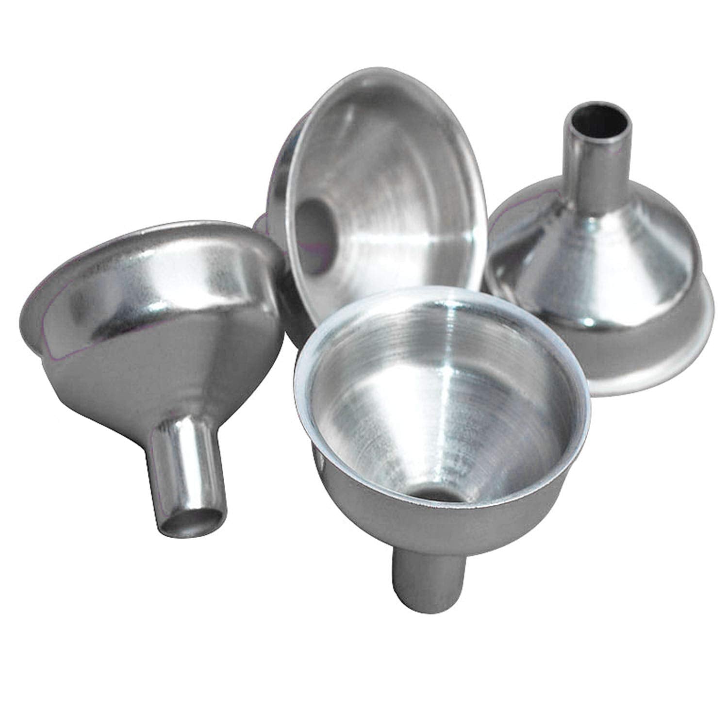Zyamy 12Pcs 1.45 X 0.314 X 1 Inches Stainless Steel Mini Funnels Small Funnels For Miniature Bottles, Essential Oils, Diy Lipbal