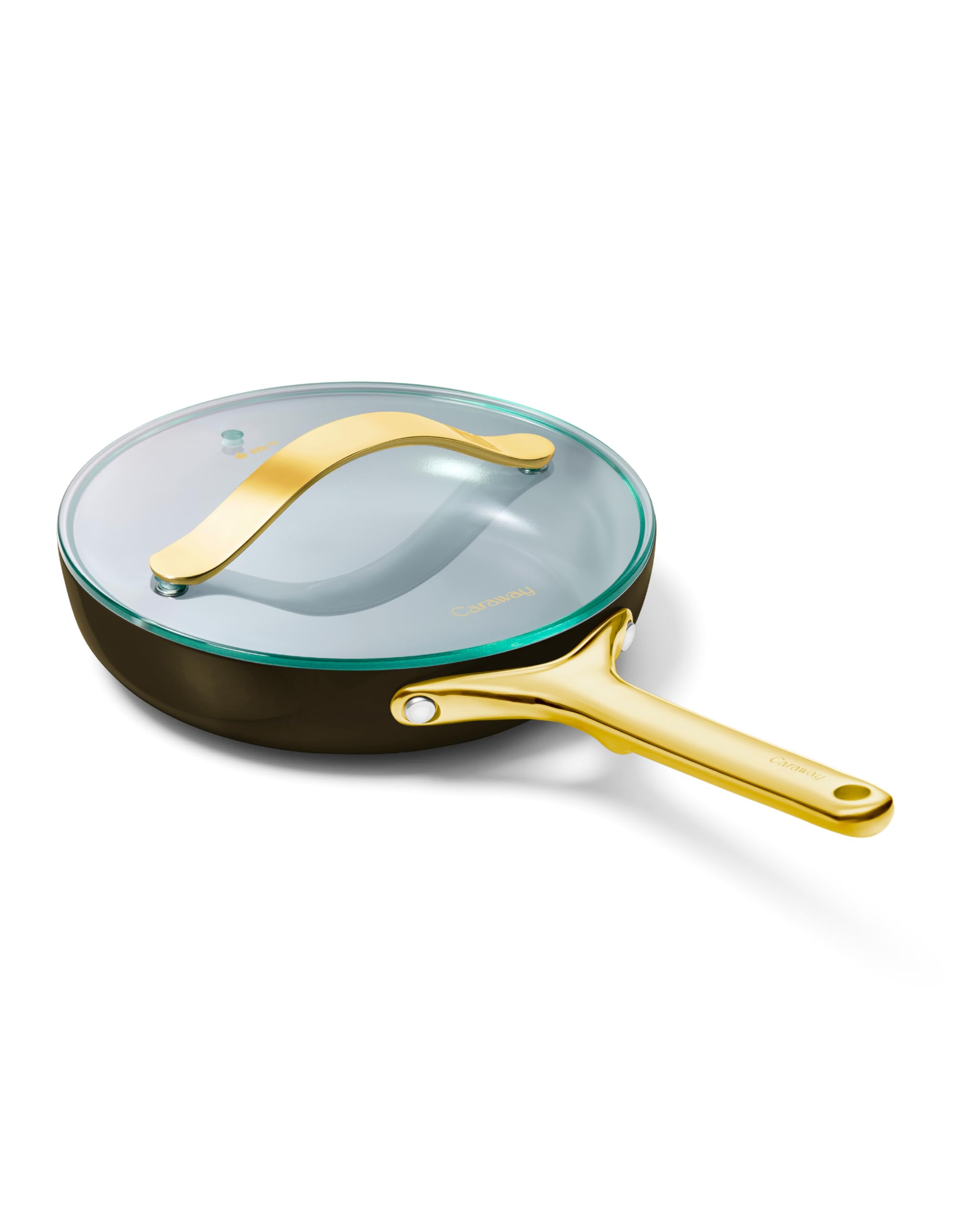 Caraway Nonstick Ceramic Mini Fry Pan With Glass Lid (1.05 Qt, 8) - Non Toxic, Ptfe & Pfoa Free - Oven Safe & Compatible With Al