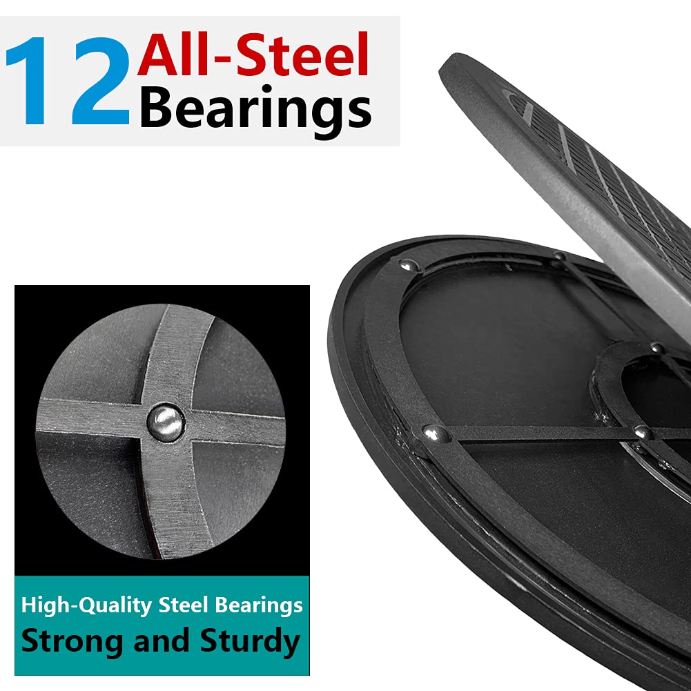 Volcanoes Club Lazy Susan Turntable Organizer - 12 Inch Heavy Duty Rotating Swivel Stand With Steel Ball Bearings For Spice Cabi
