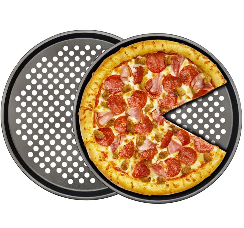 Nbftltop Pizza Pan 12 Inch Nonstick Pizza Pan For Oven, Round Carbon Steel Baking Pizza Pan With Holes,Bakeware Pizza Tray With