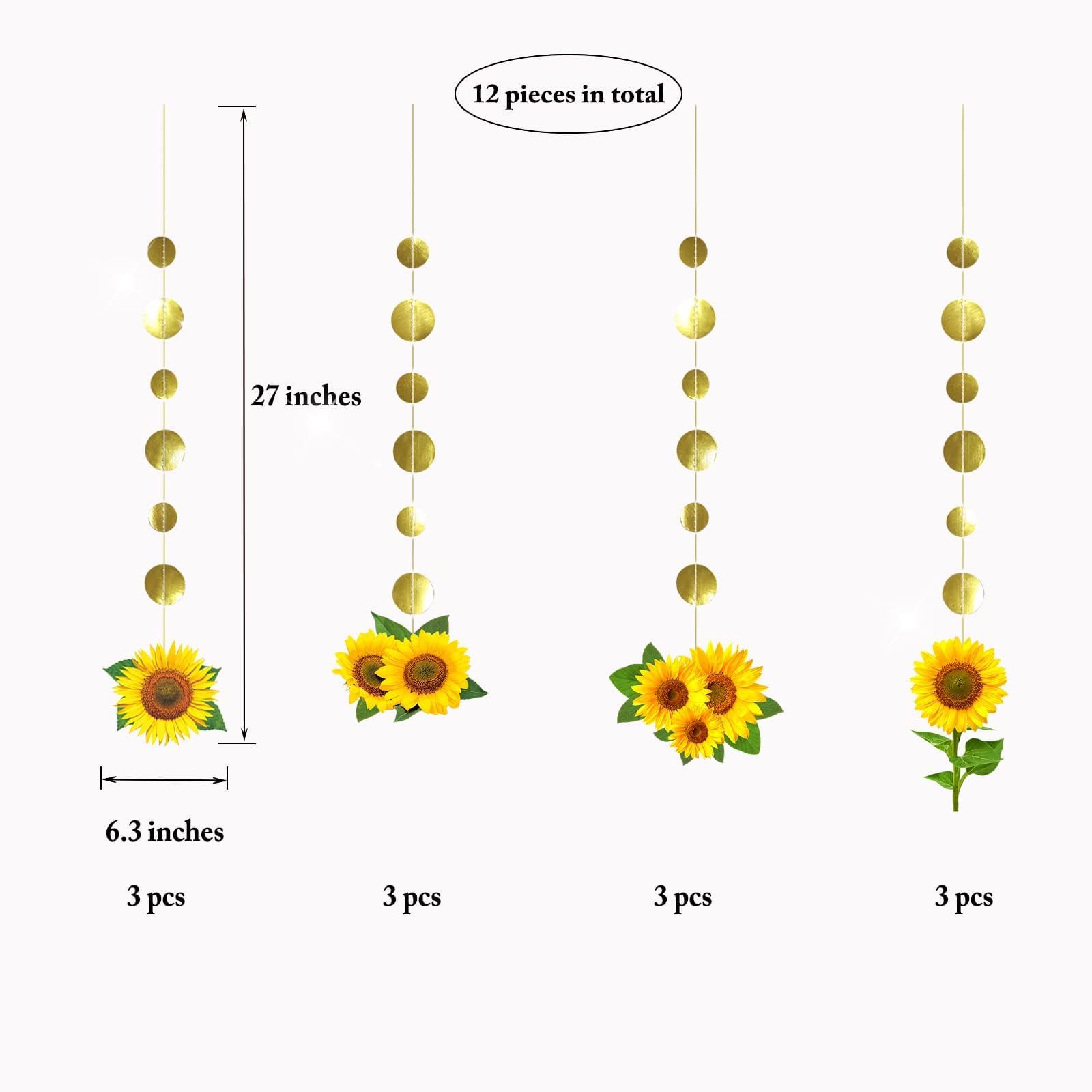Cheerland Sunflower Garlands Kids Birthday Party Decorations Sun Flower Streamer Backdrop Banner My Sunshine Banner Fall Bday Pa