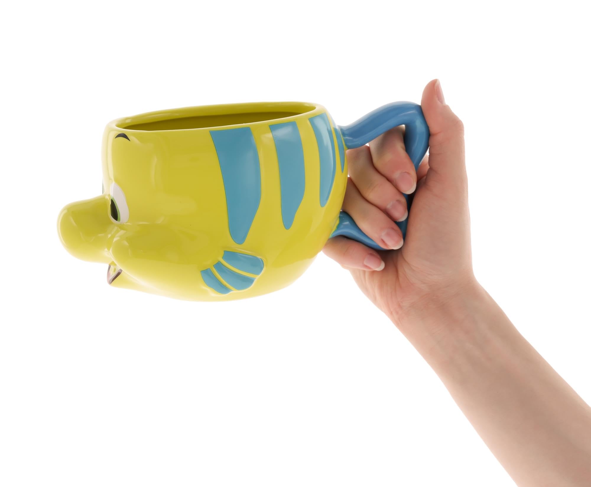 Silver Buffalo Ceramic 3D Sculpted Mug, 20 Ounces, The Little Mermaid Flounder