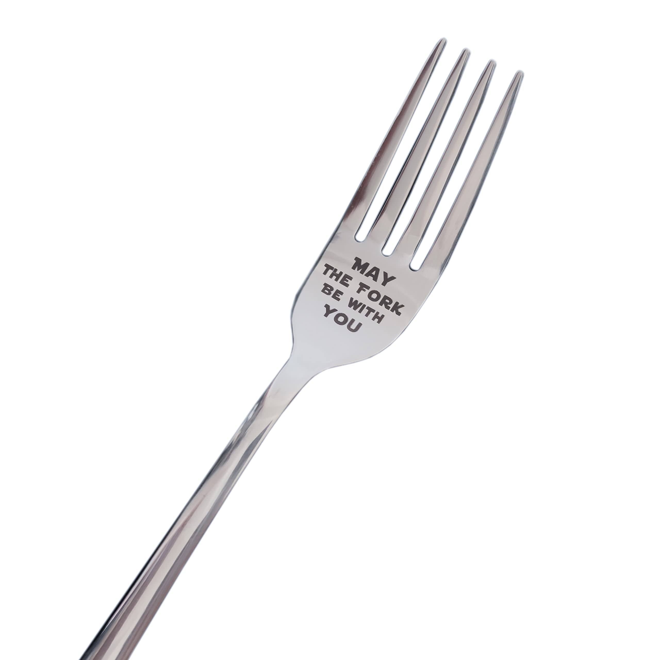 May The Fork Be With You Laser Engraved Stainless Steel Fork With Gift Box, Gift For Starwars Fans